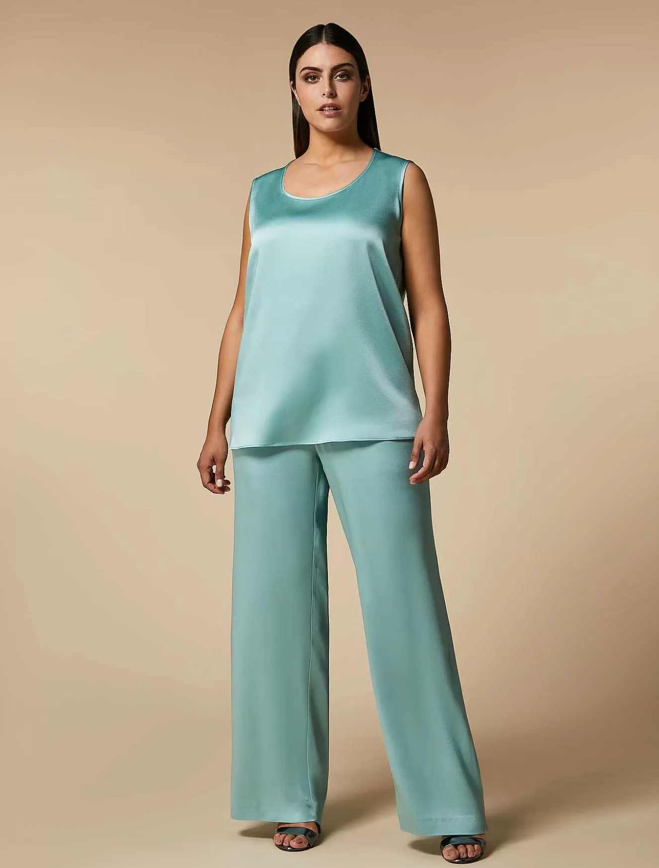 Envers Satin Trousers-Marina Rinaldi Cheap