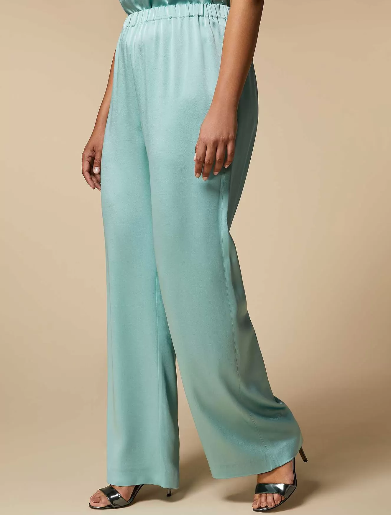 Envers Satin Trousers-Marina Rinaldi Cheap