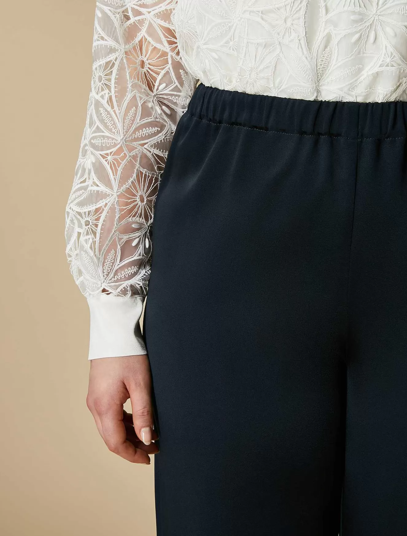 Envers Satin Trousers-Marina Rinaldi Cheap