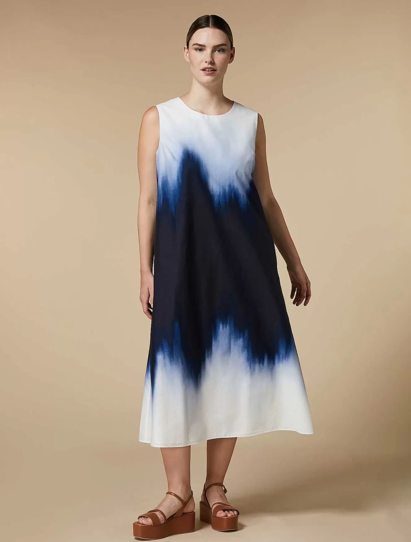 Faded Cotton Dress-Marina Rinaldi Clearance
