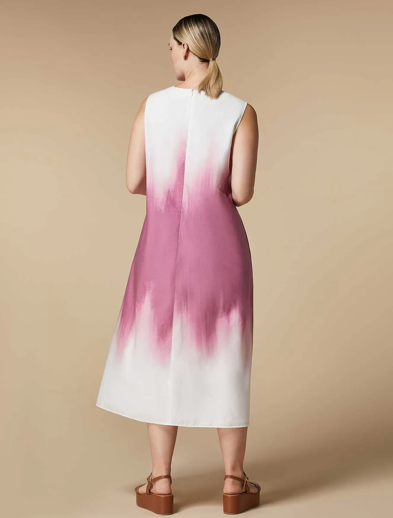 Faded Cotton Dress-Marina Rinaldi Best Sale