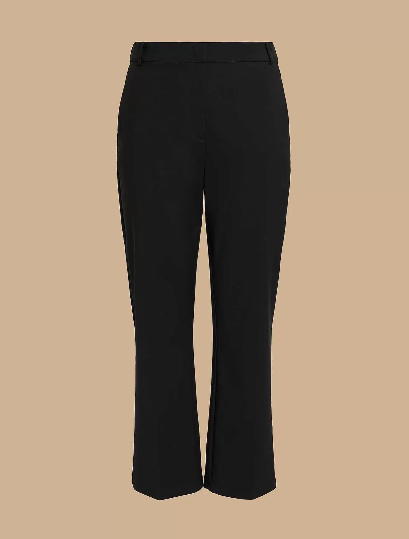 Flared Cotton-Blend Trousers-Marina Rinaldi New