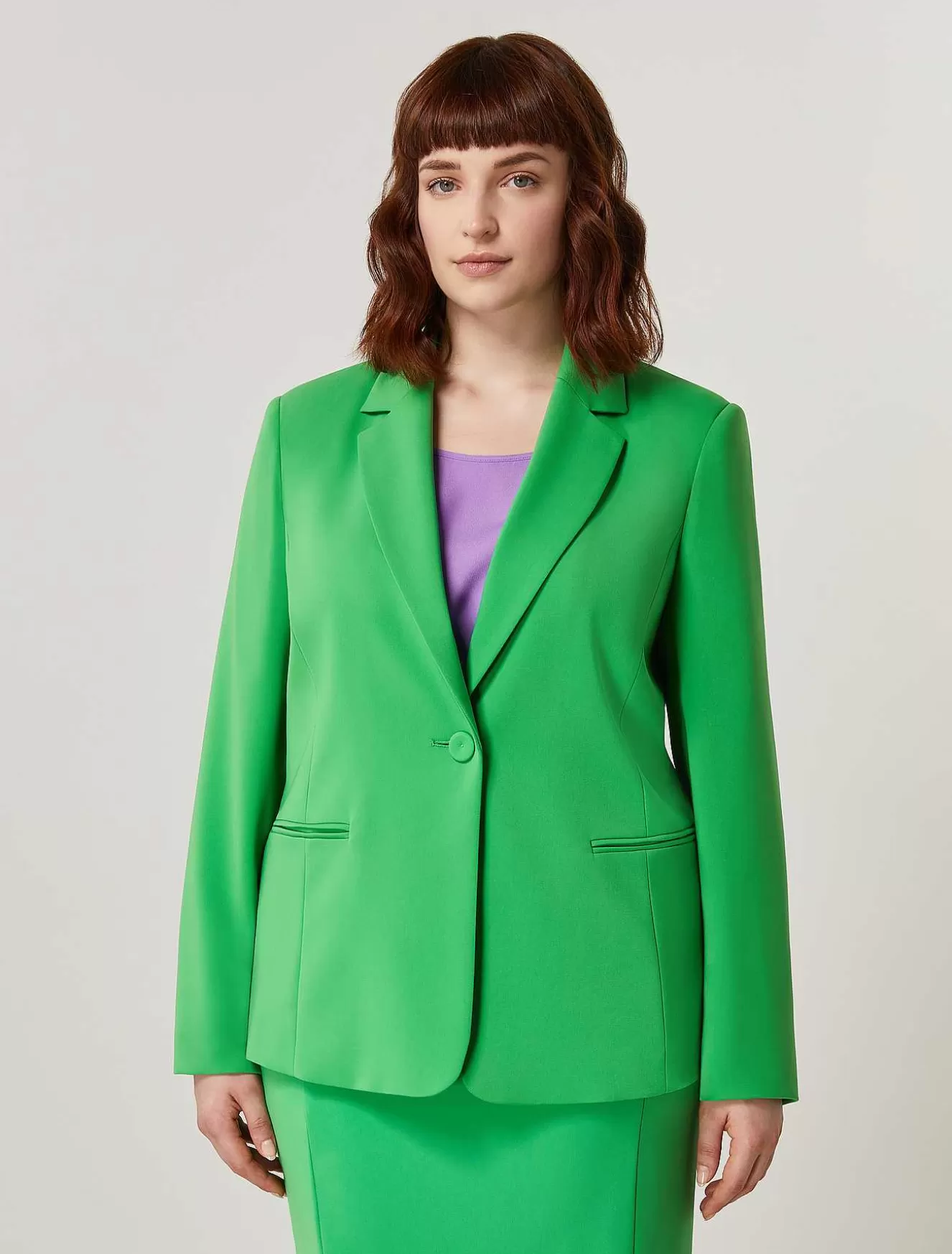 Fluid Cady Blazer-Marina Rinaldi Fashion