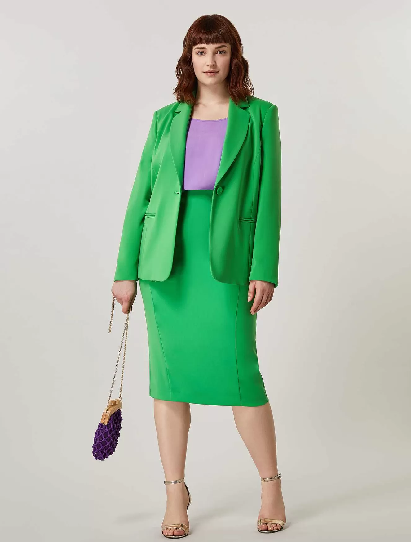 Fluid Cady Blazer-Marina Rinaldi Fashion