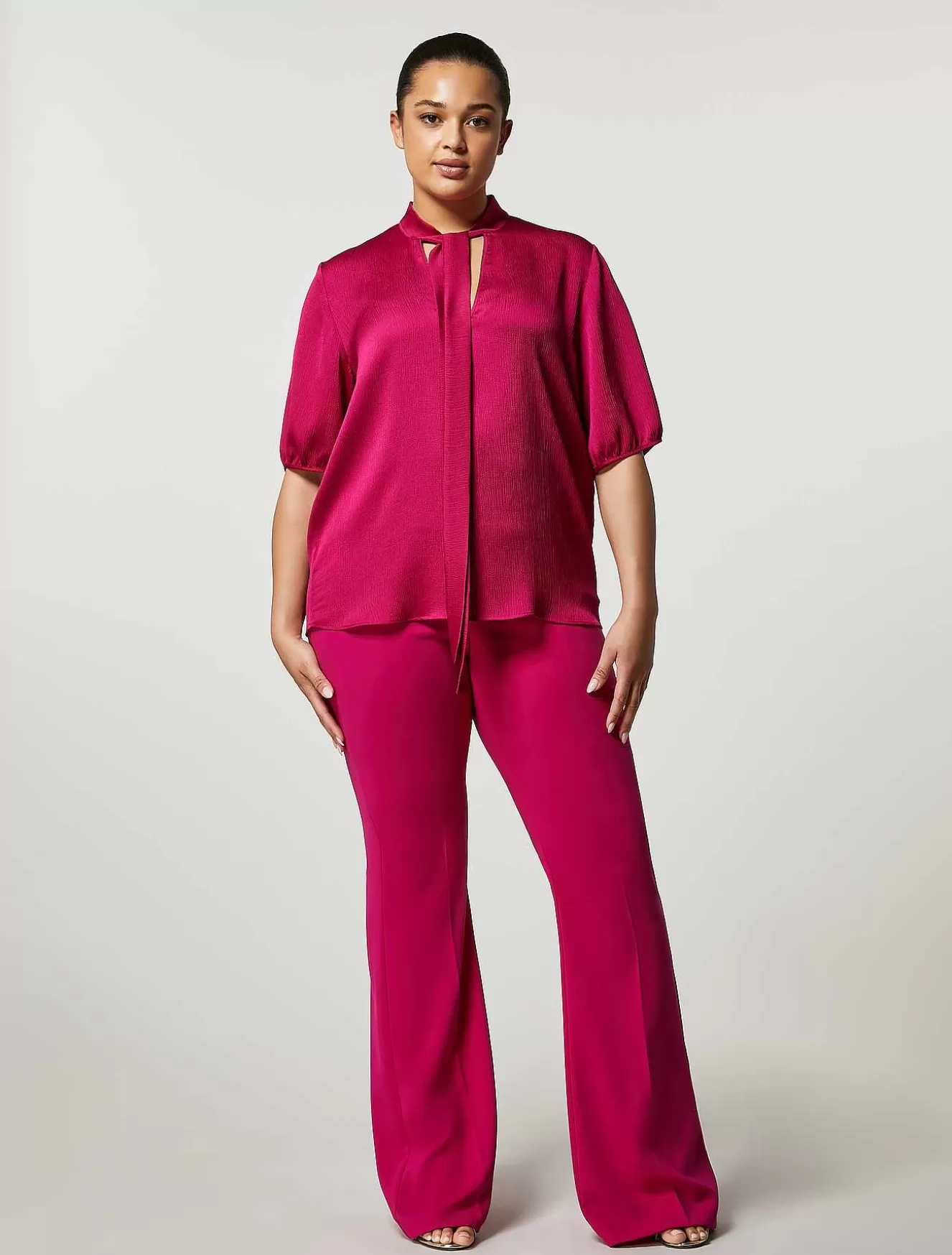Fluid Cady Trousers-Marina Rinaldi Cheap