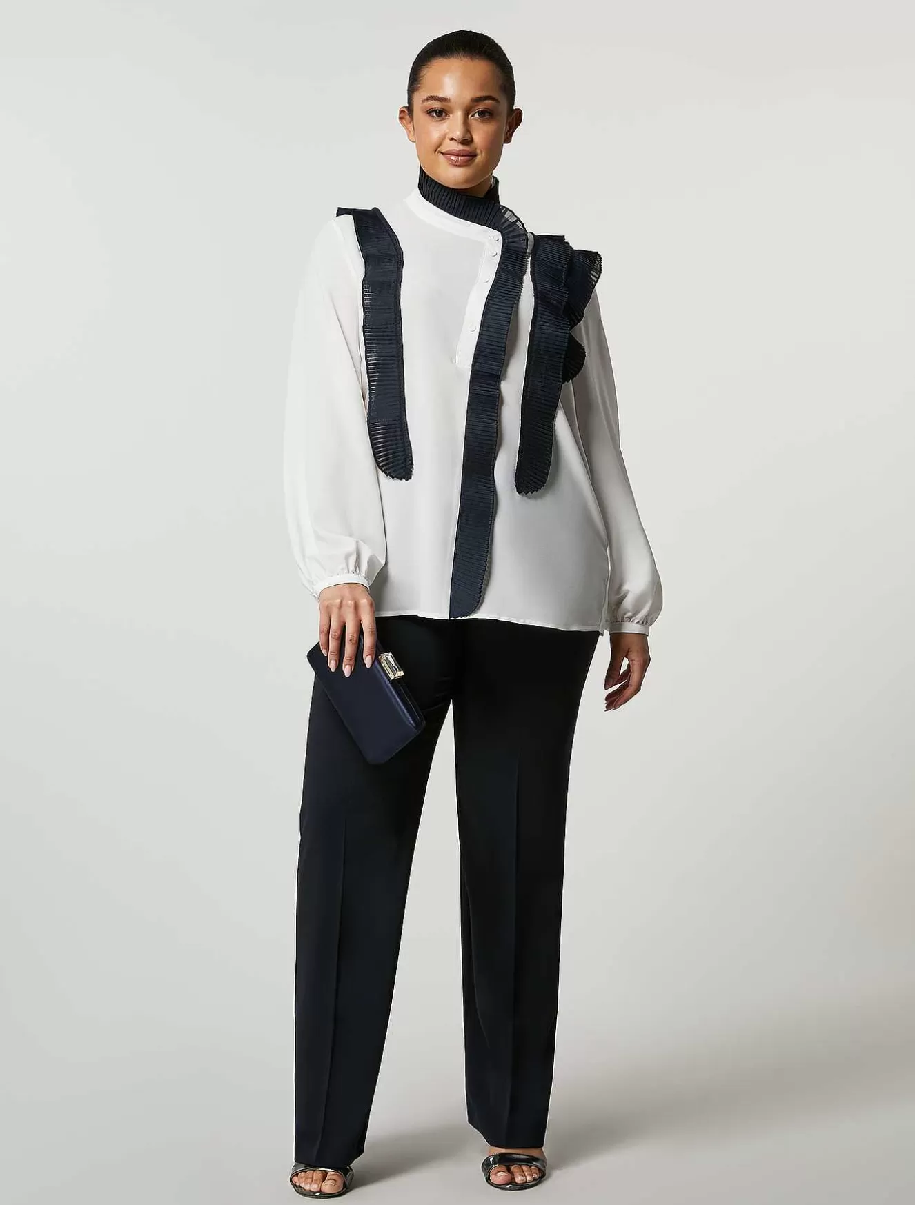Fluid Fabric Blouse-Marina Rinaldi Cheap