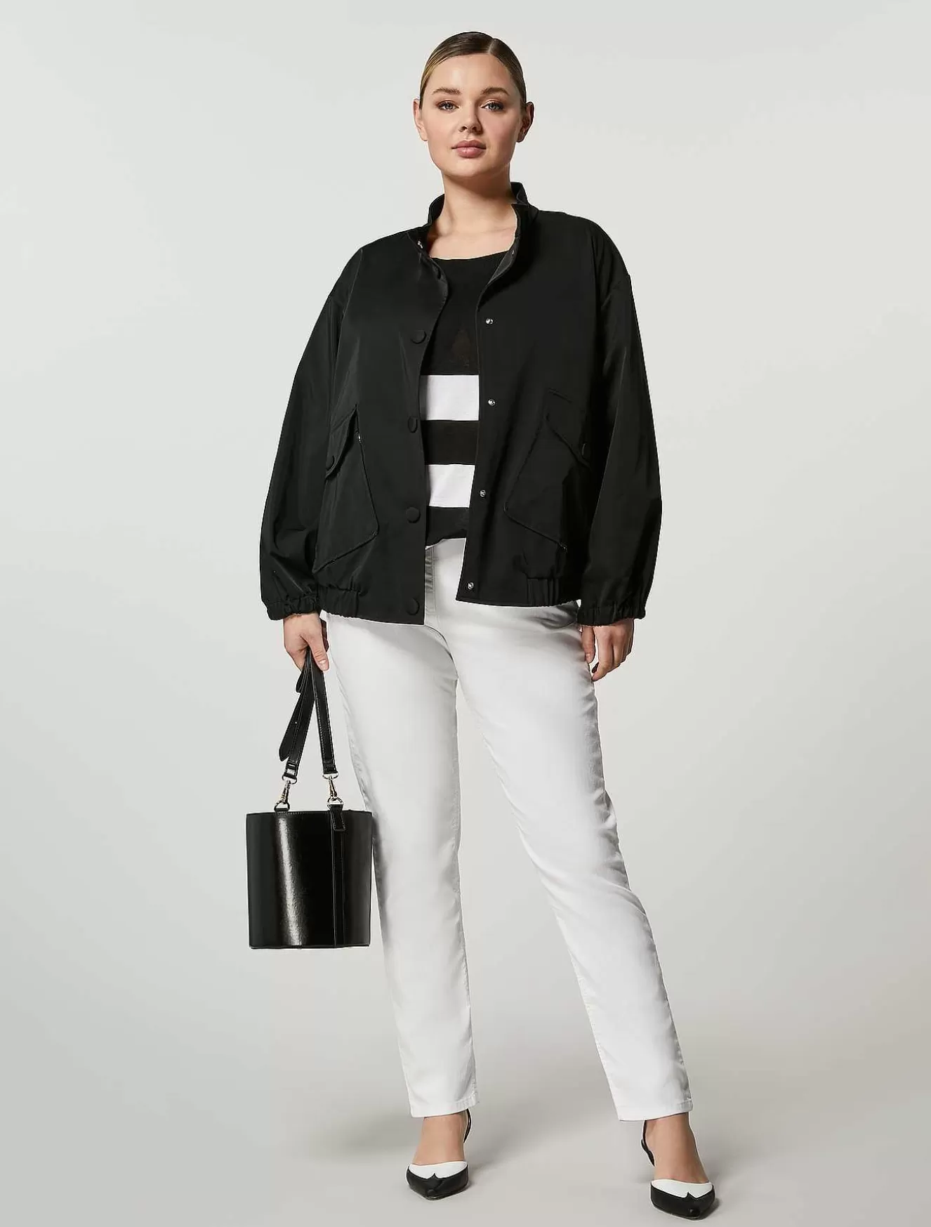 Fluid Viscose Crepe Sweater-Marina Rinaldi Cheap