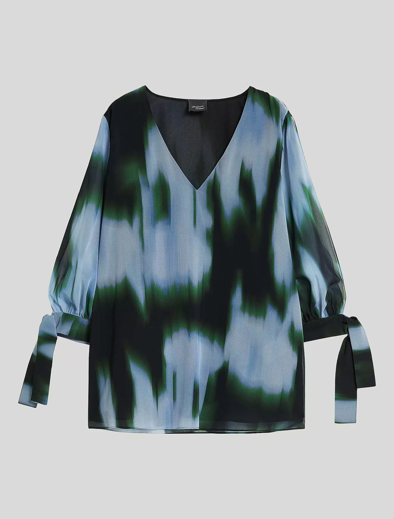 Georgette Chine Blouse-Marina Rinaldi Cheap