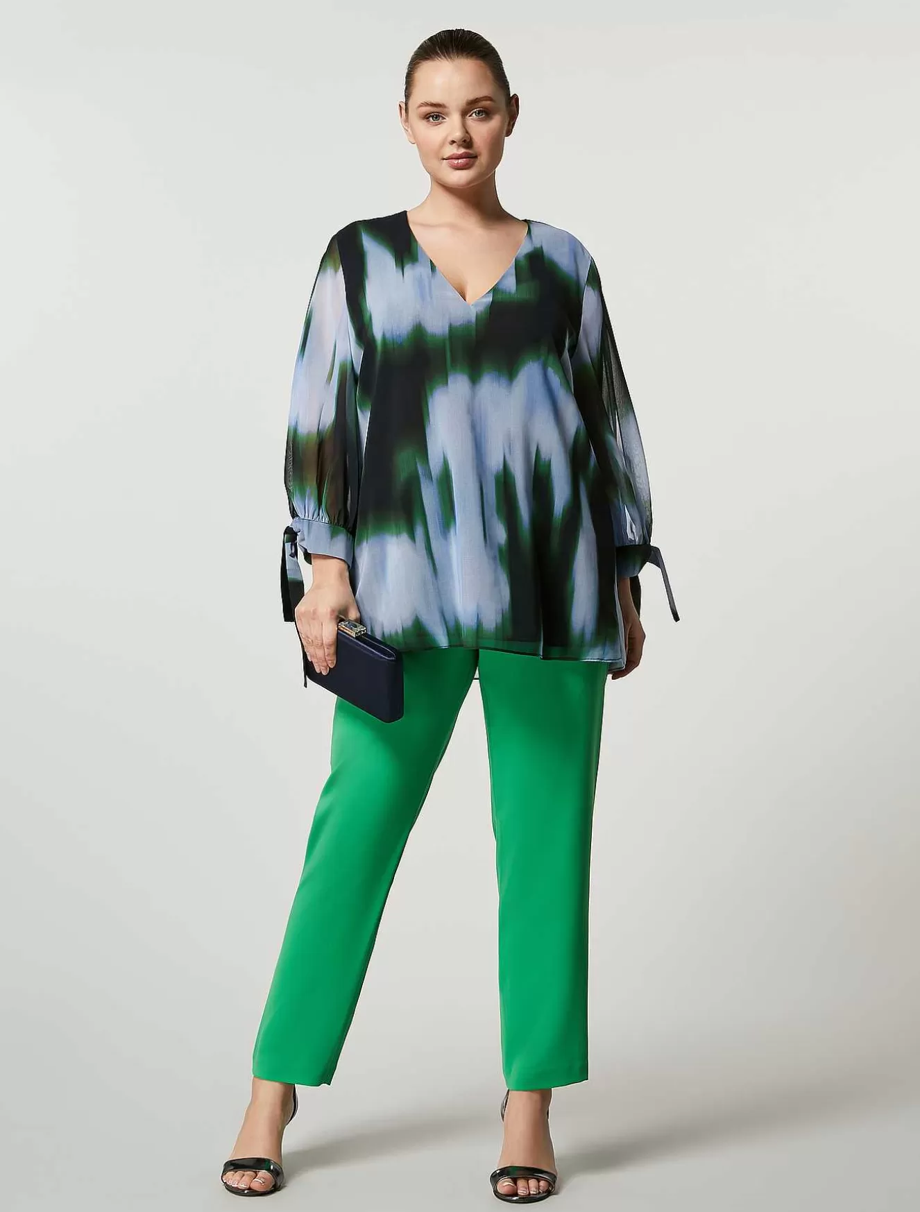 Georgette Chine Blouse-Marina Rinaldi Cheap