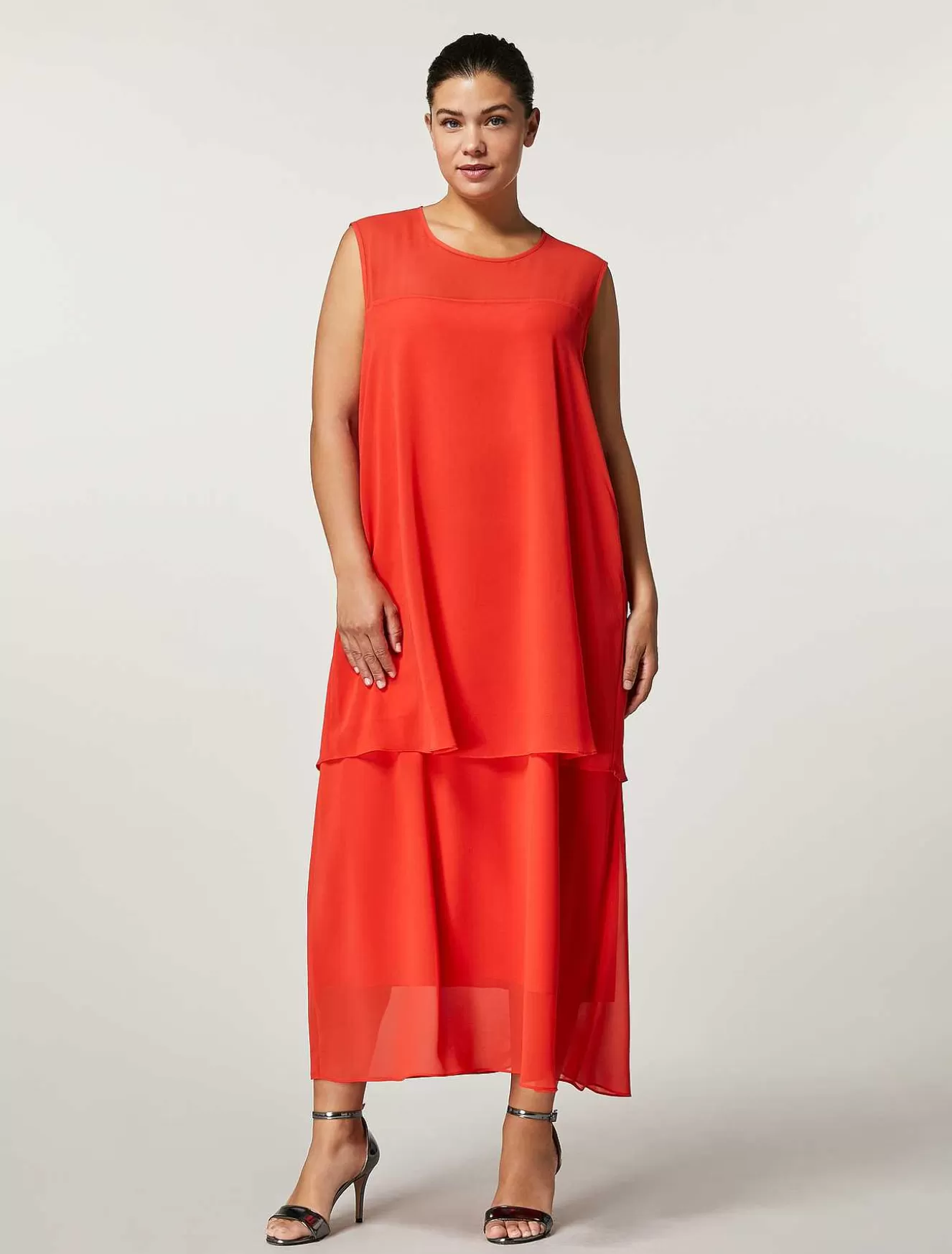 Georgette Dress-Marina Rinaldi Cheap