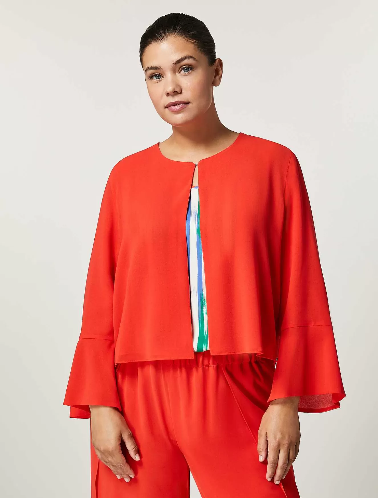 Georgette Jacket-Marina Rinaldi Fashion