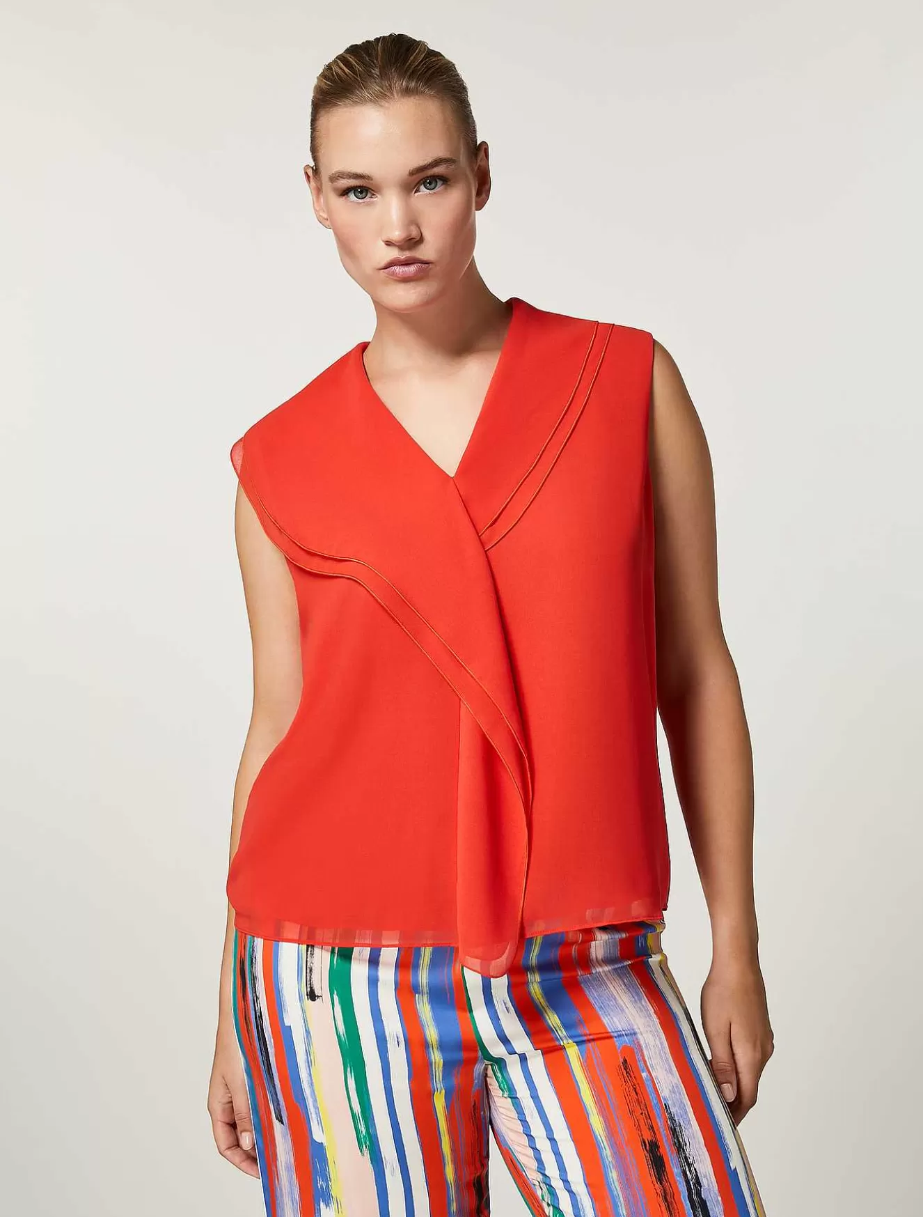 Georgette Top-Marina Rinaldi Cheap
