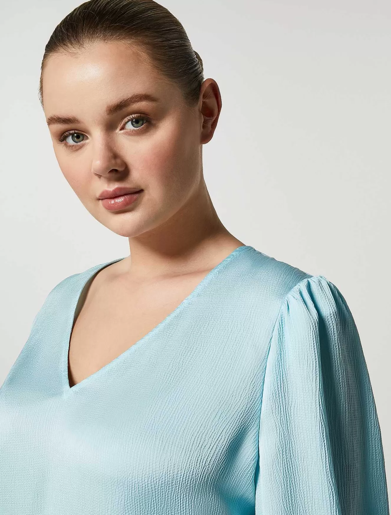 Hammered Satin Blouse-Marina Rinaldi Flash Sale