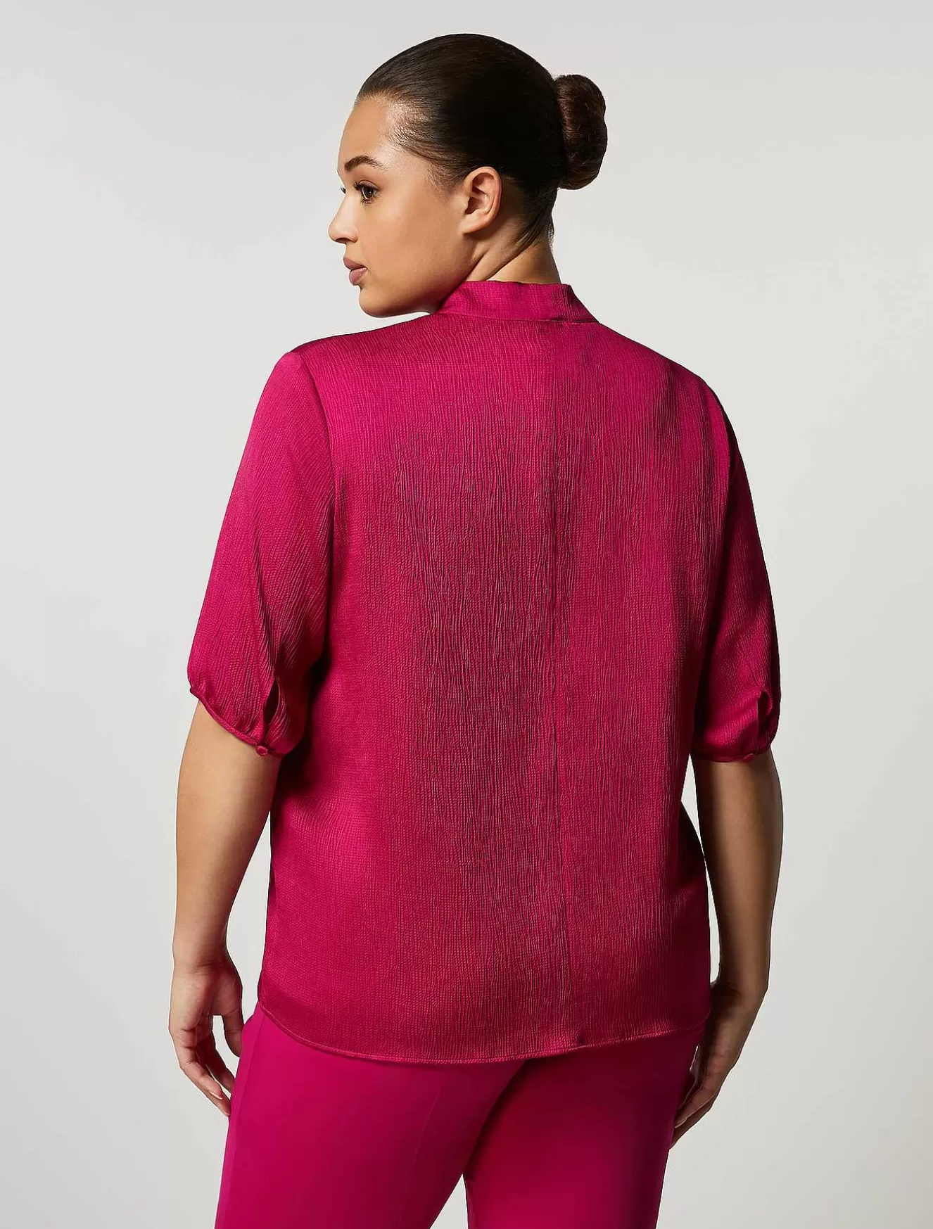 Hammered Satin Blouse-Marina Rinaldi Sale