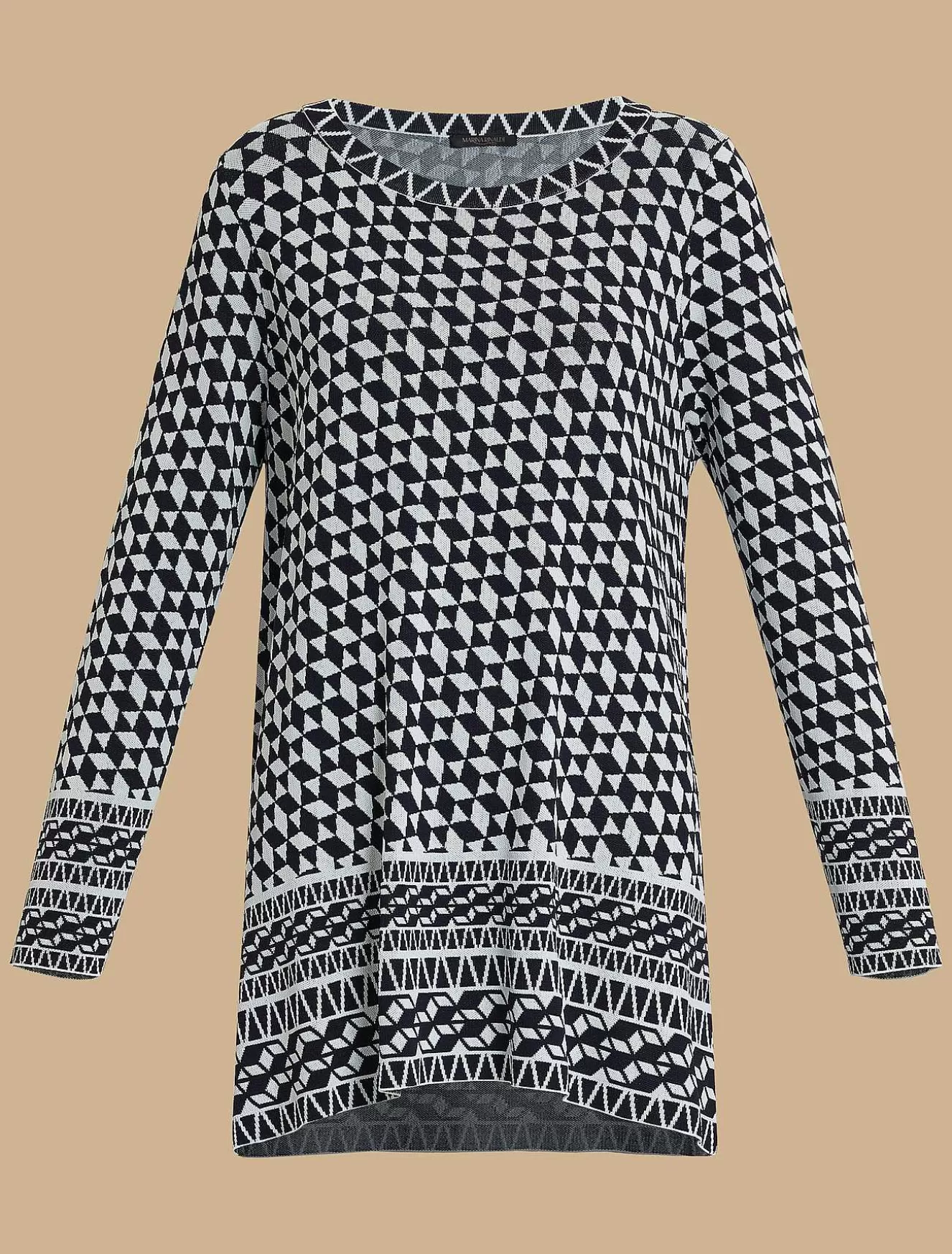 Jacquard Viscose Sweater-Marina Rinaldi Cheap