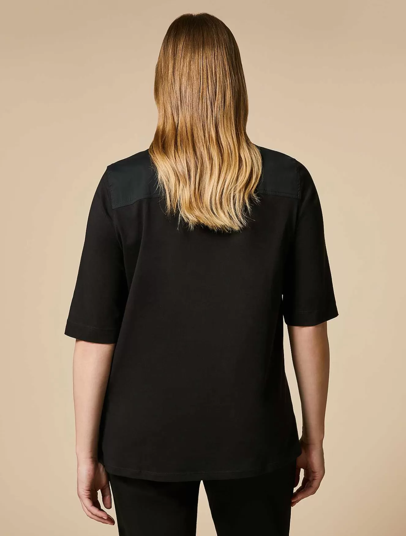 Jersey And Poplin T-Shirt-Marina Rinaldi Online