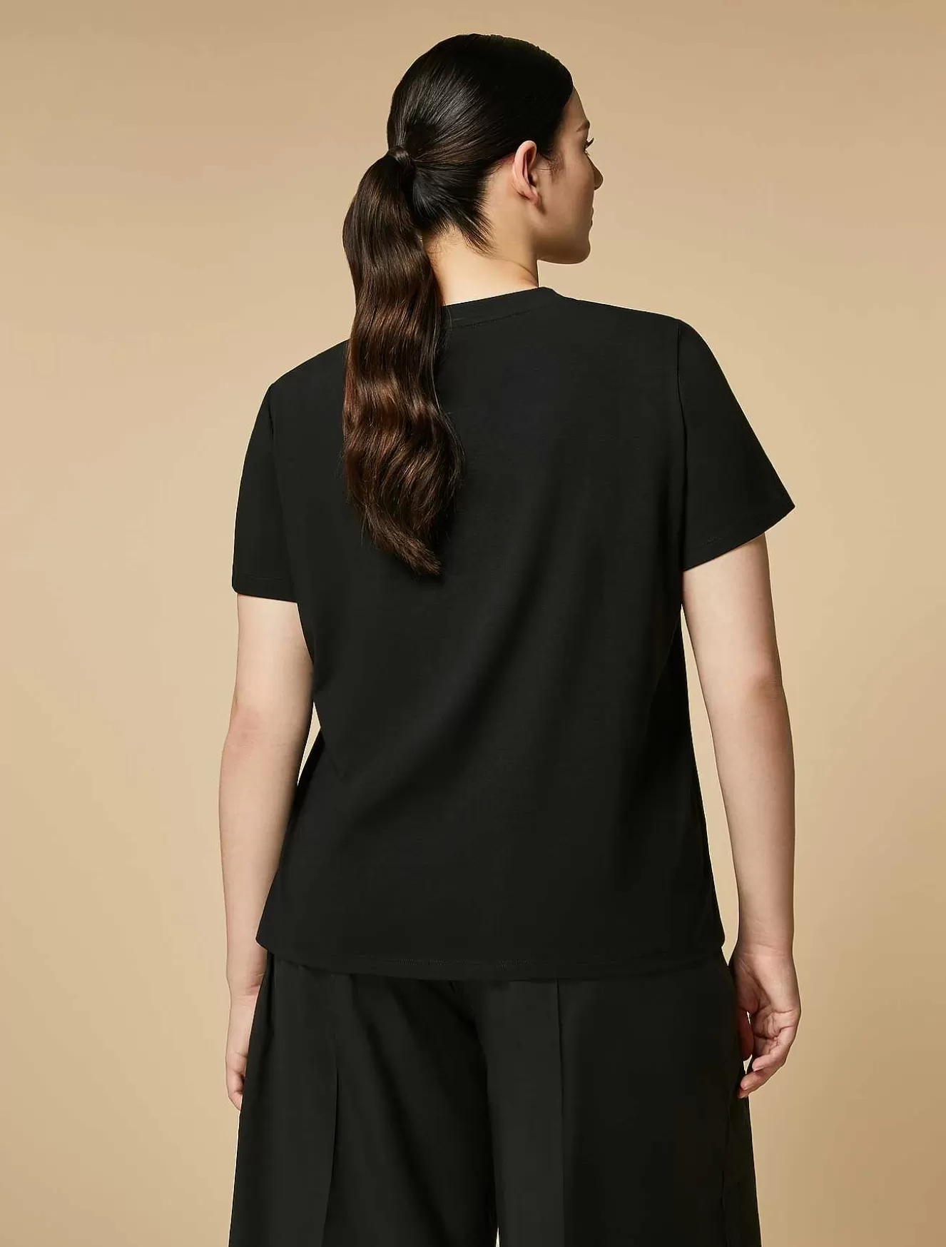 Jersey And Satin T-Shirt-Marina Rinaldi Sale
