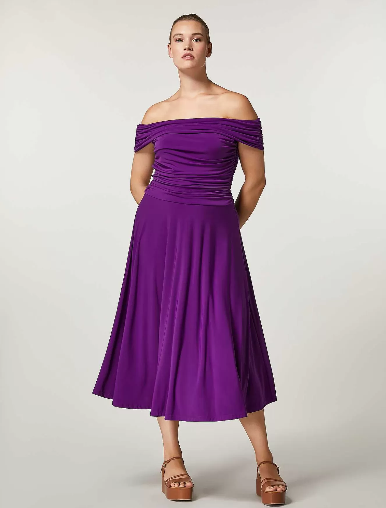 Jersey Dress-Marina Rinaldi Fashion