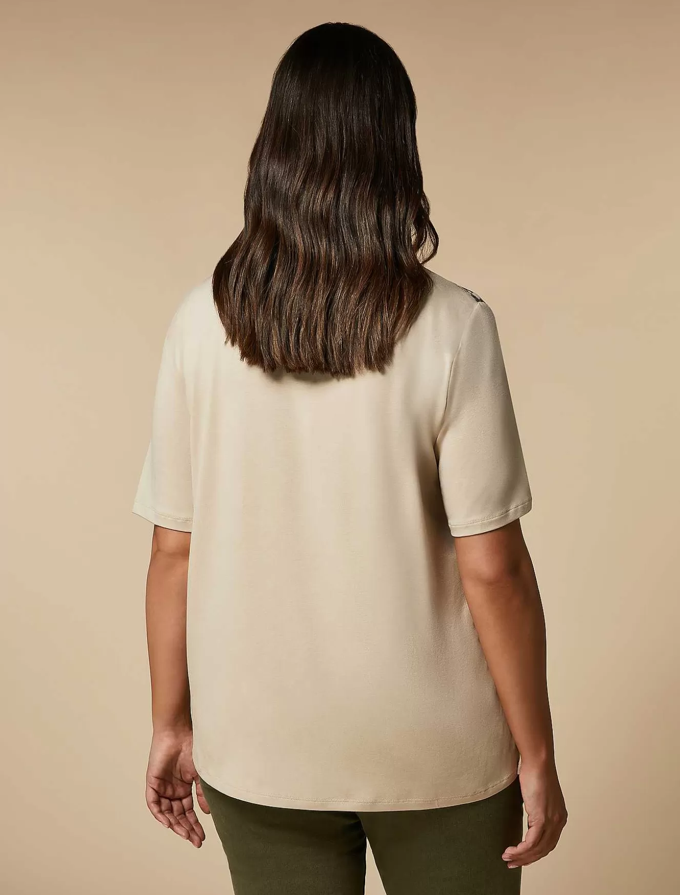 Jersey Print T-Shirt-Marina Rinaldi Sale