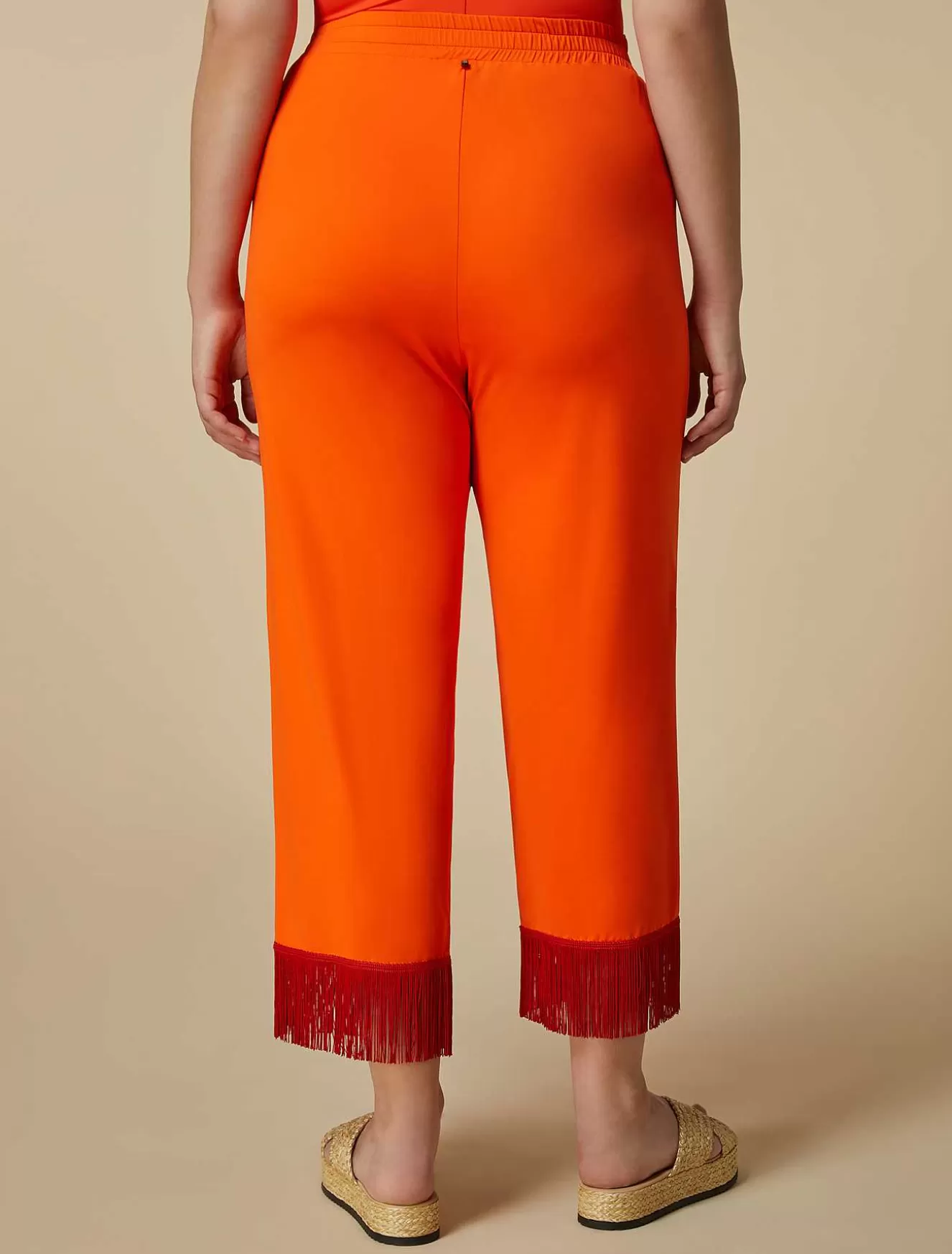 Jersey Trousers With Fringes-Marina Rinaldi Hot