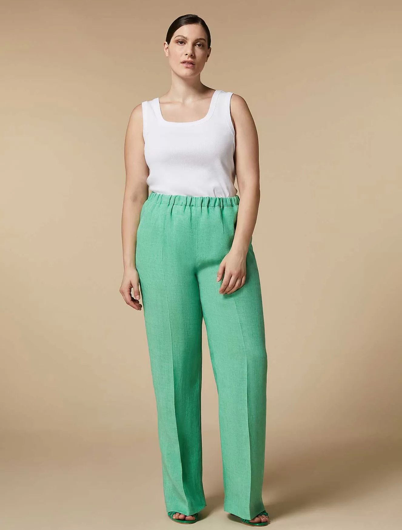 Lightweight Linen Trousers-Marina Rinaldi Best