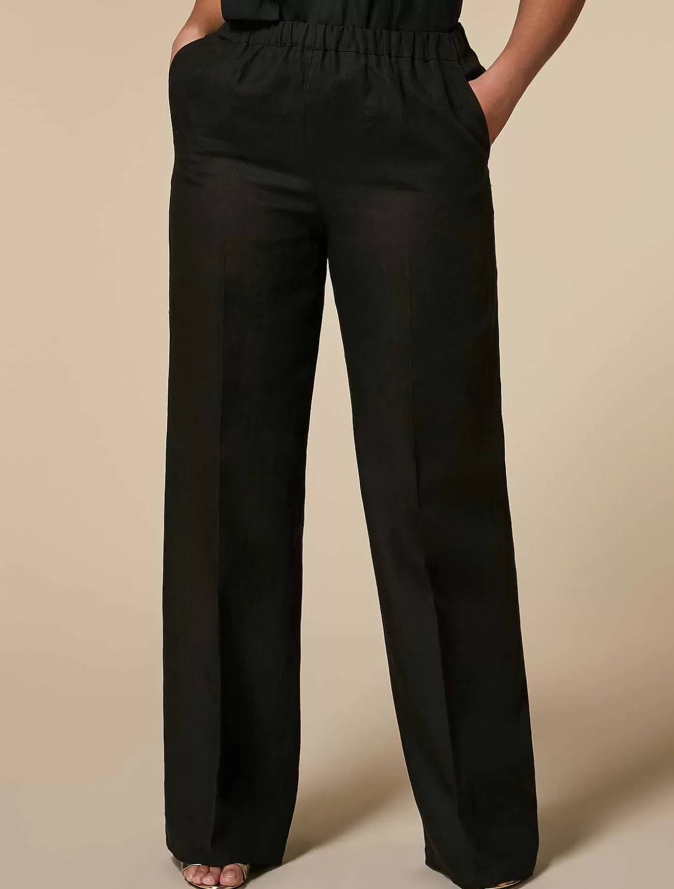 Lightweight Linen Trousers-Marina Rinaldi Hot