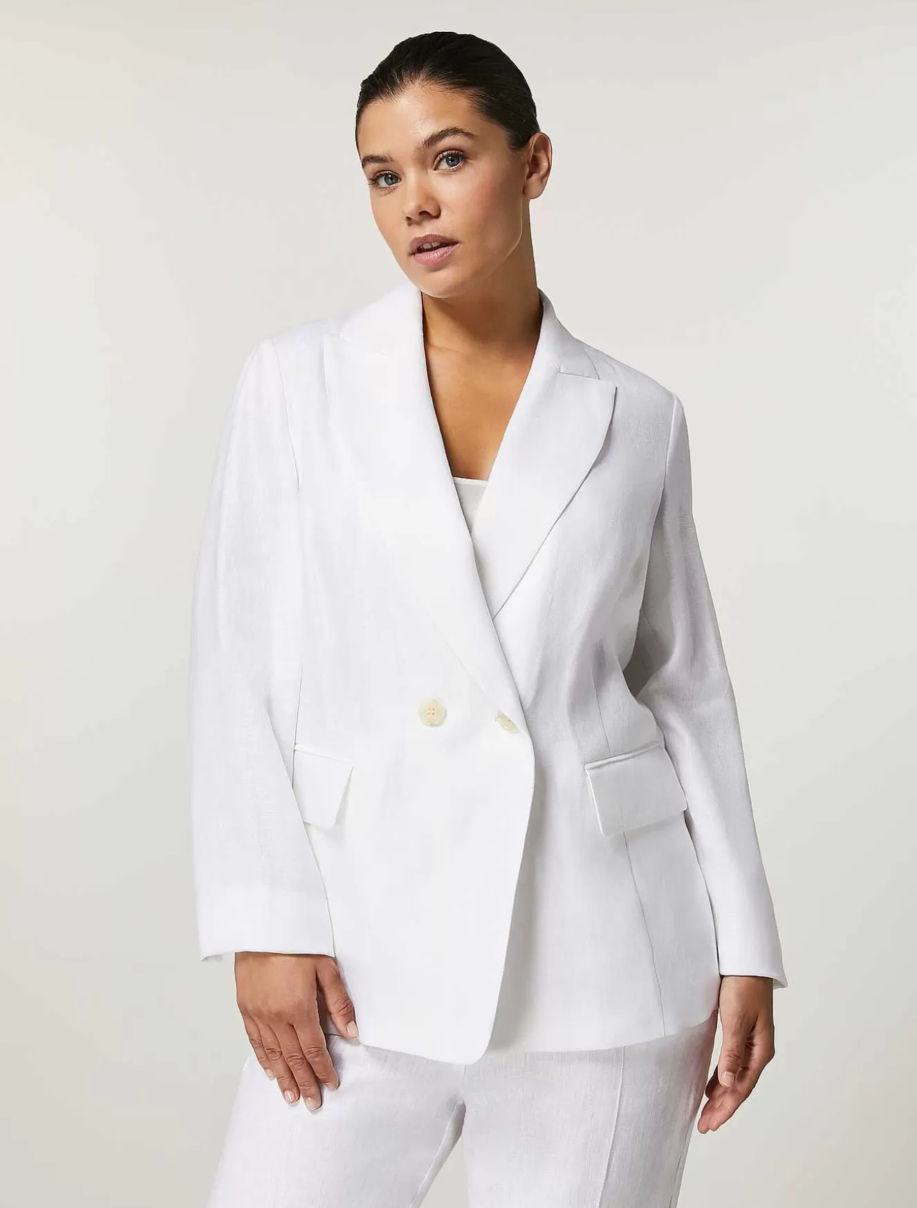 Linen Blazer-Marina Rinaldi Cheap