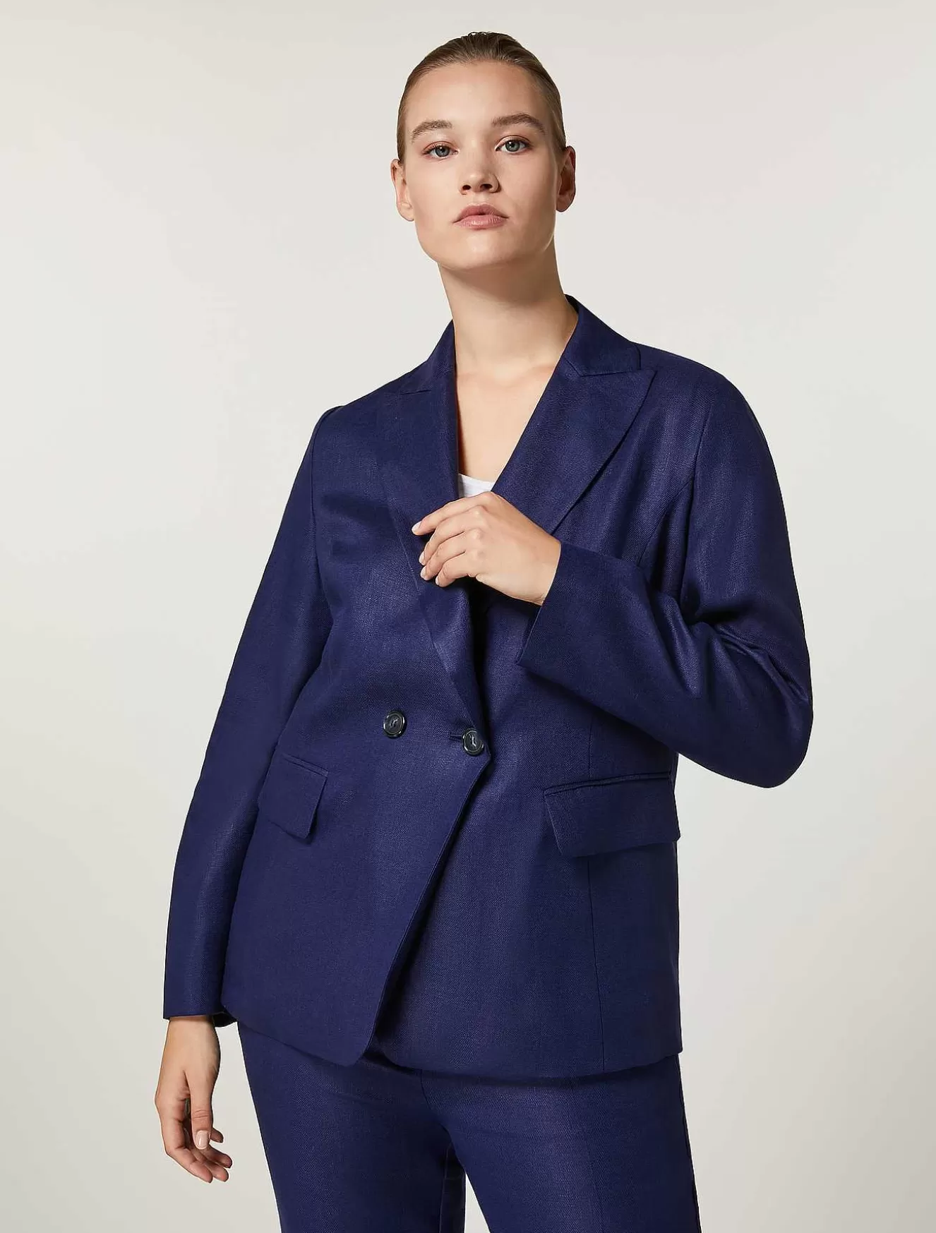Linen Blazer-Marina Rinaldi Outlet