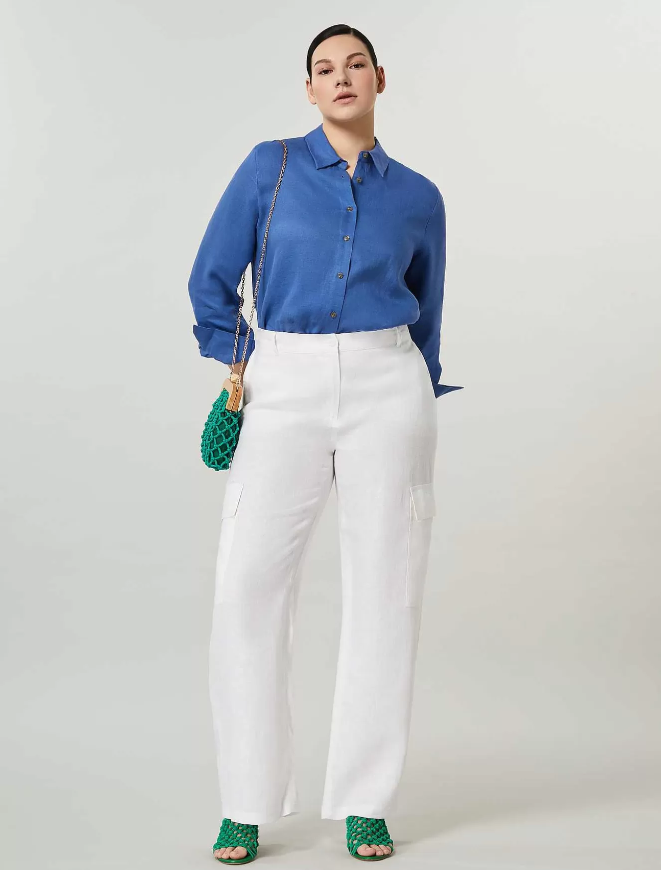 Linen Canvas Shirt-Marina Rinaldi Flash Sale