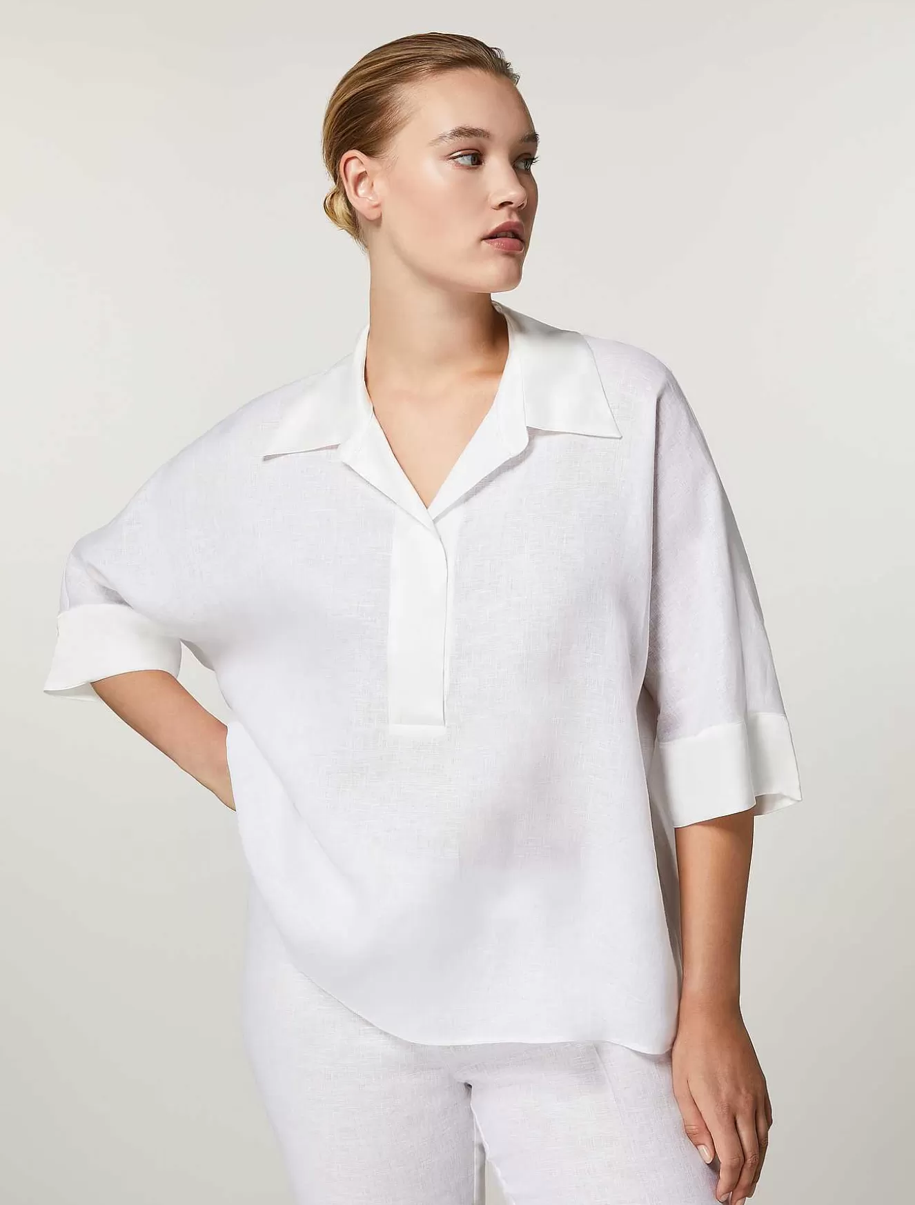 Linen Canvas Tunic-Marina Rinaldi Clearance