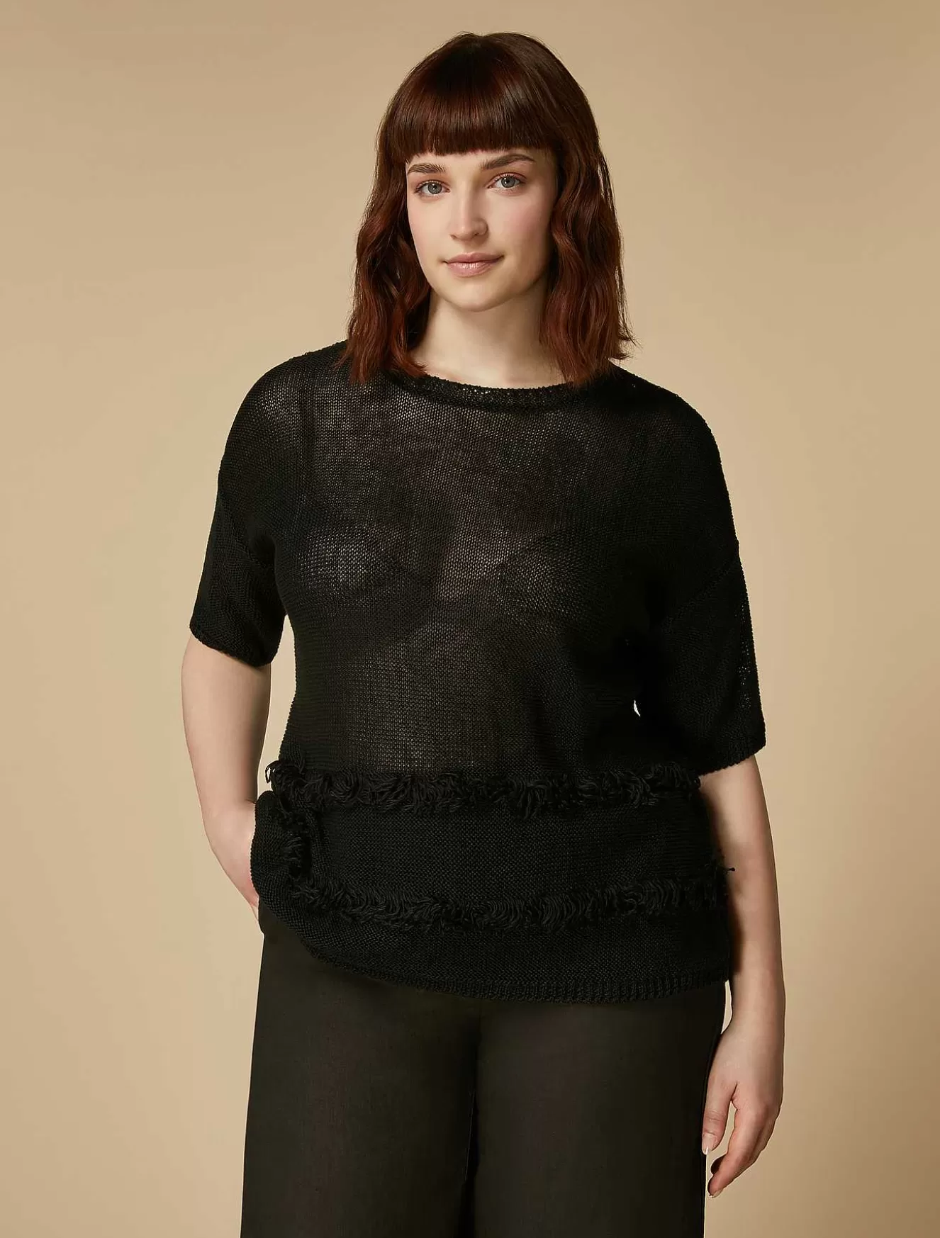Linen Cordonnet Sweater-Marina Rinaldi Online