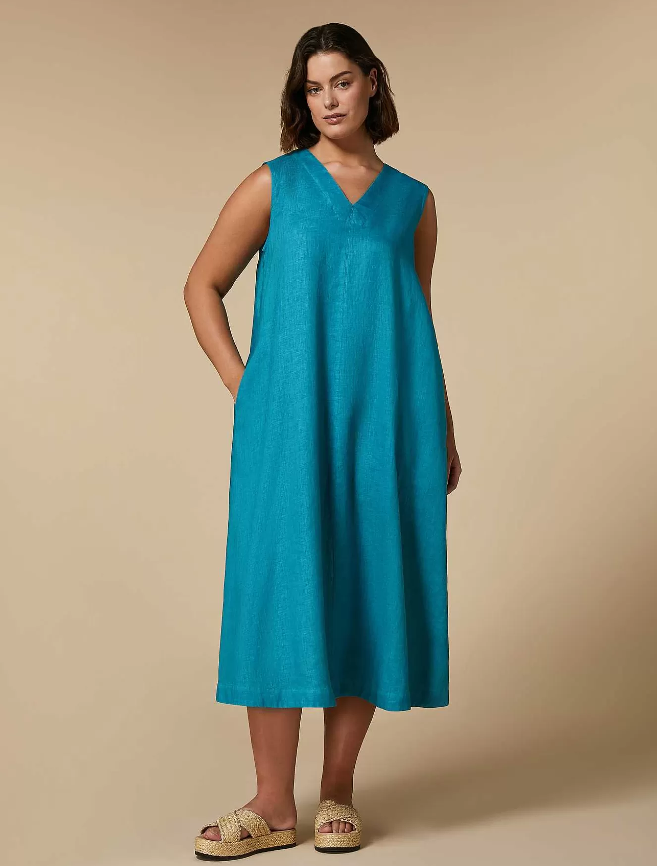 Linen Dress-Marina Rinaldi Sale