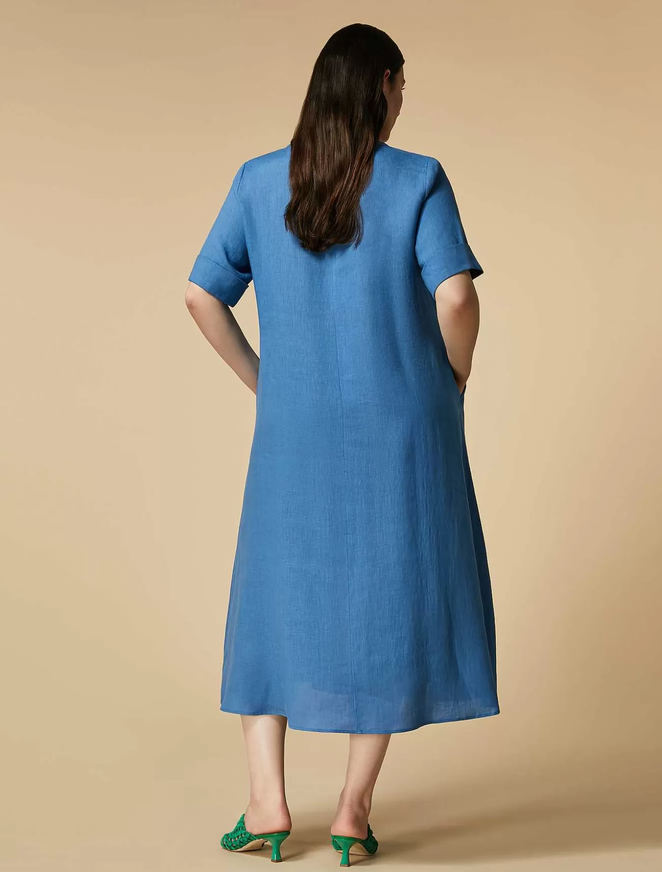 Linen Dress-Marina Rinaldi Flash Sale