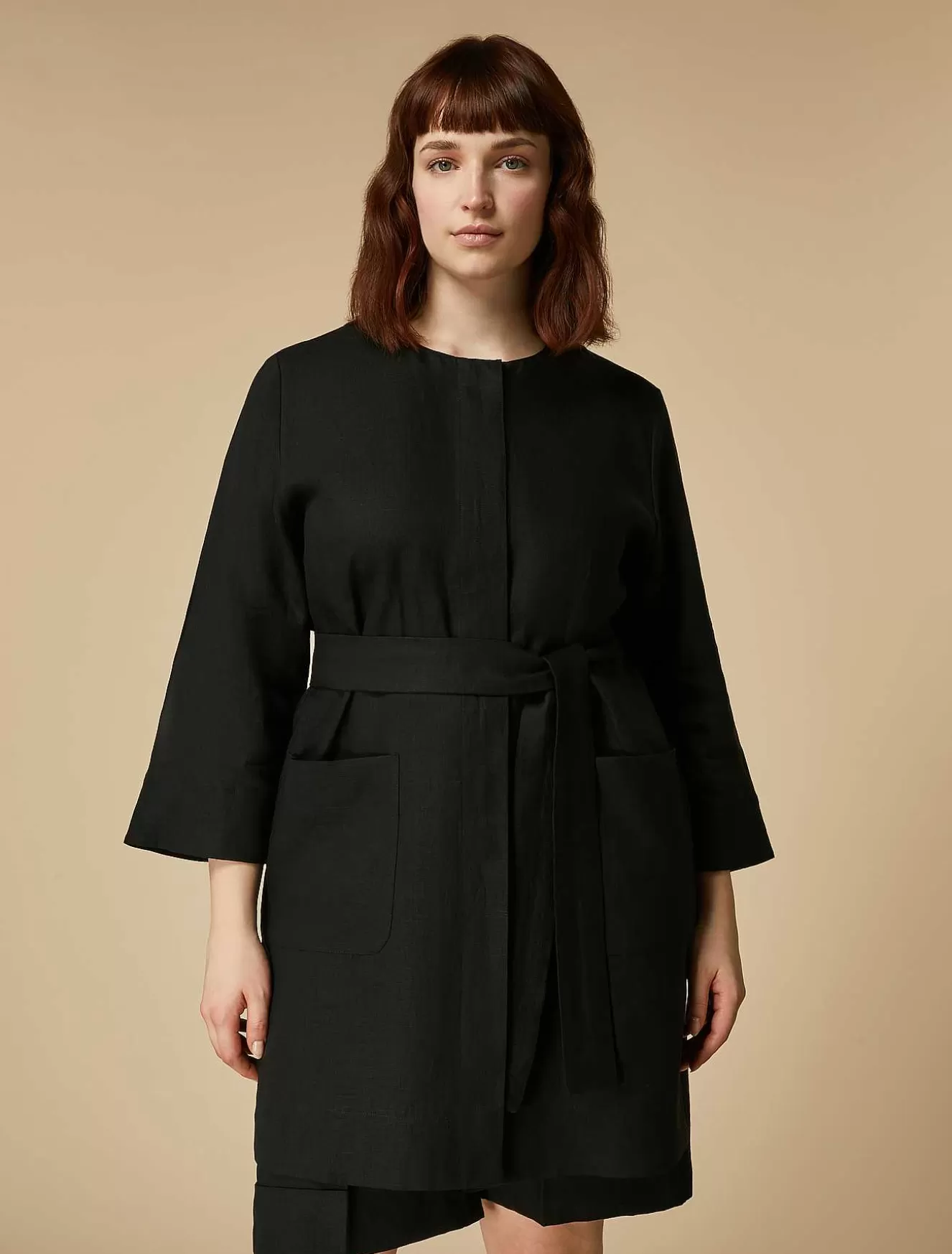 Linen Duster Coat-Marina Rinaldi Flash Sale