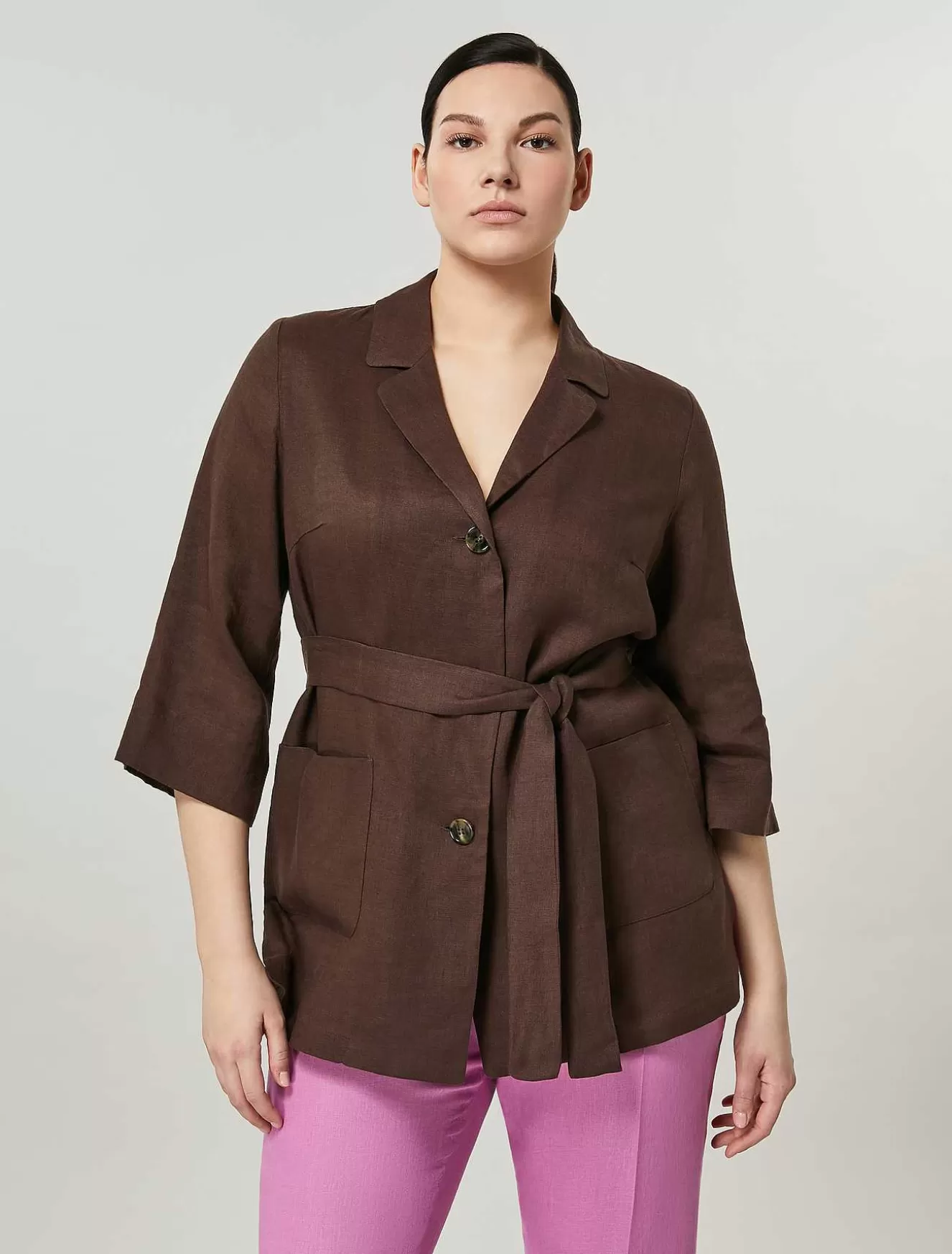 Linen Fabric Jacket-Marina Rinaldi Clearance