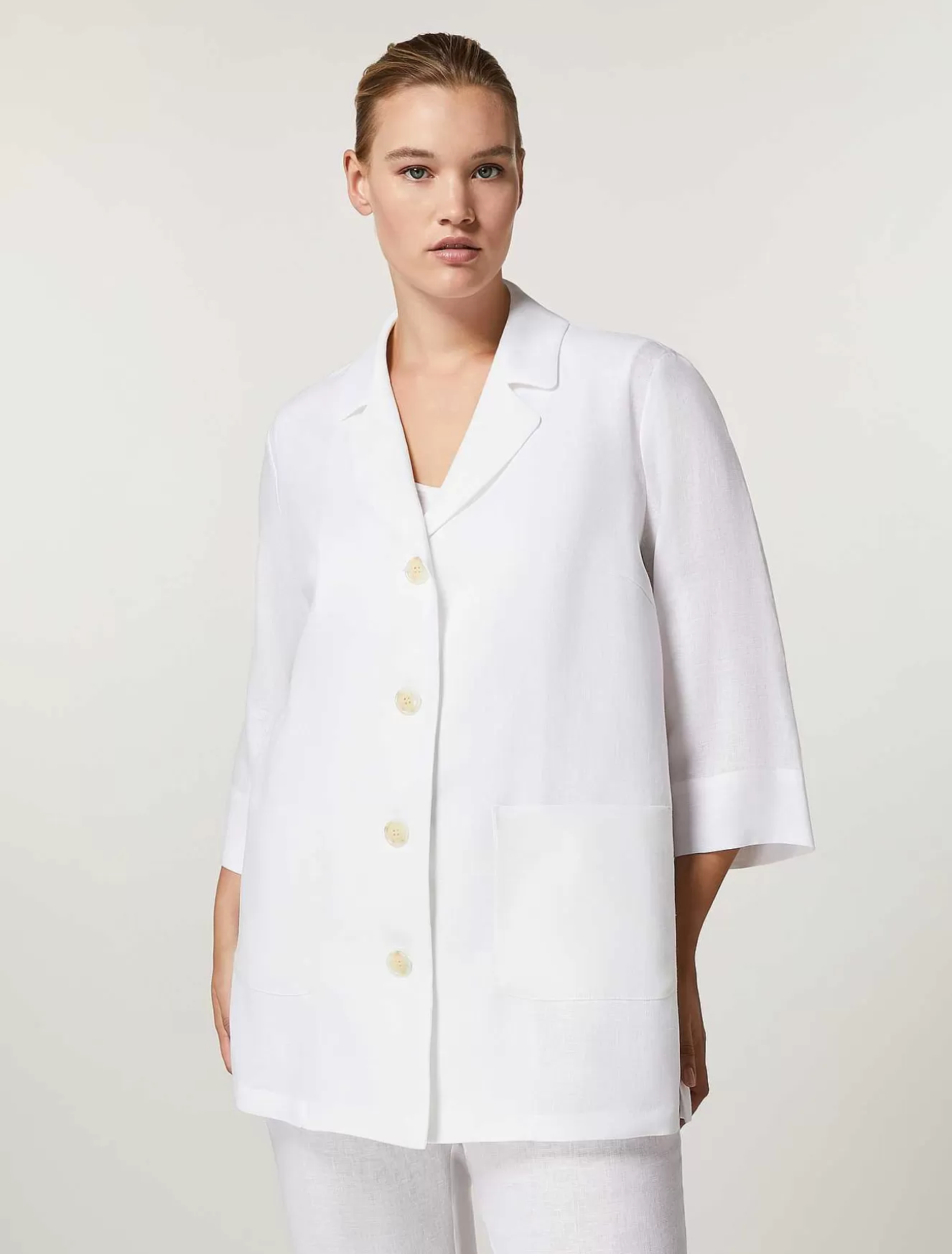 Linen Fabric Jacket-Marina Rinaldi Discount