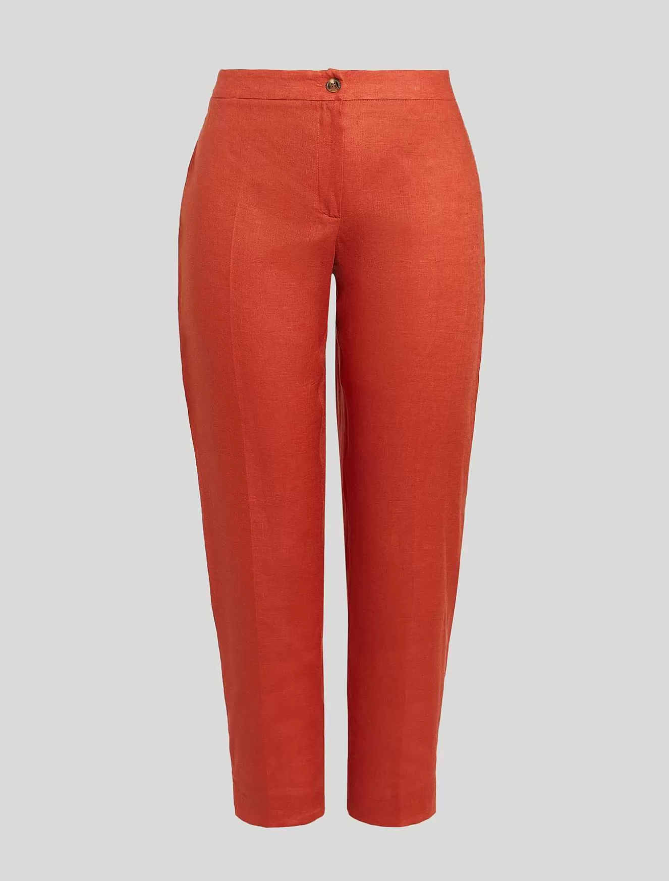 Linen Fabric Trousers-Marina Rinaldi Cheap