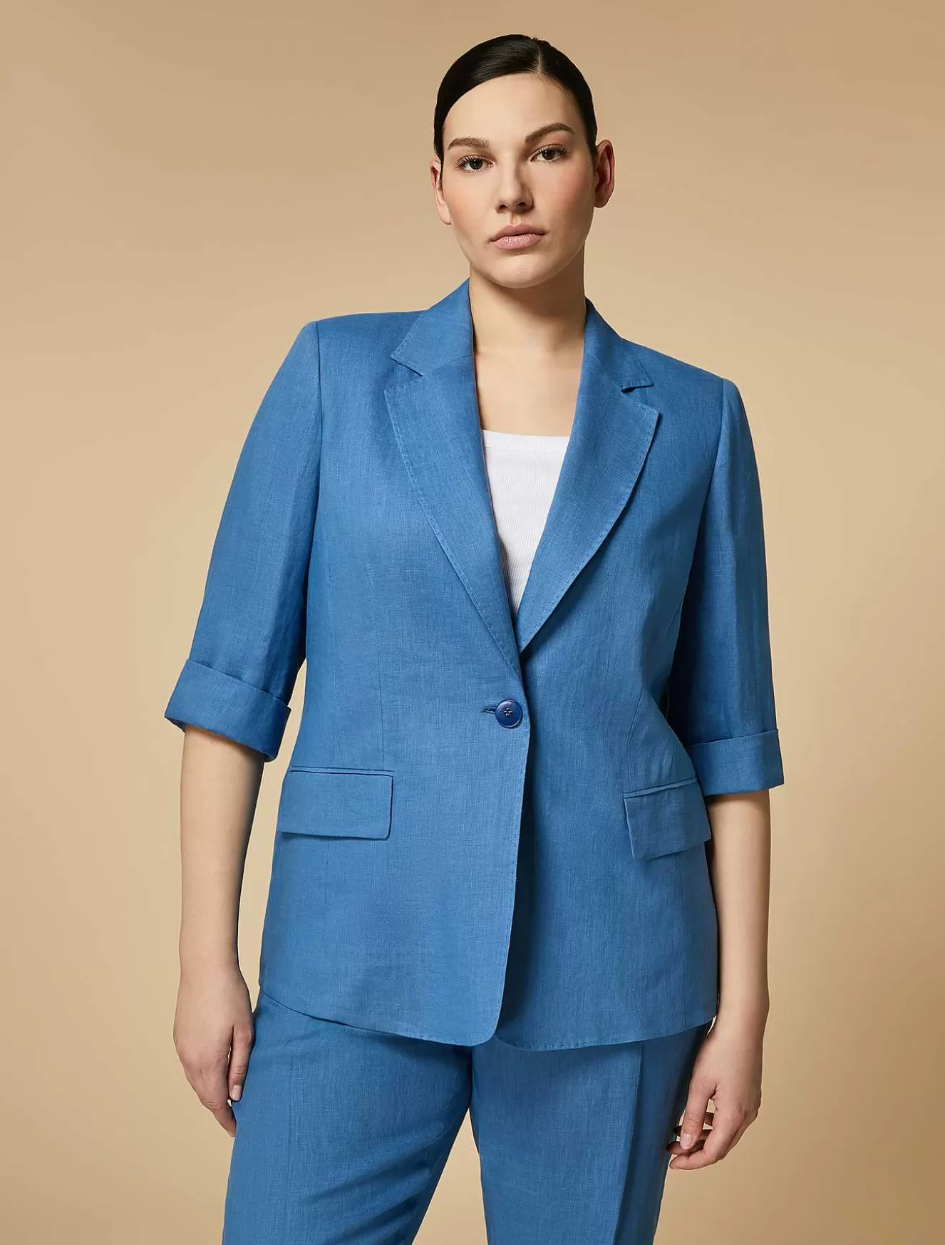 Linen Jacket-Marina Rinaldi Store