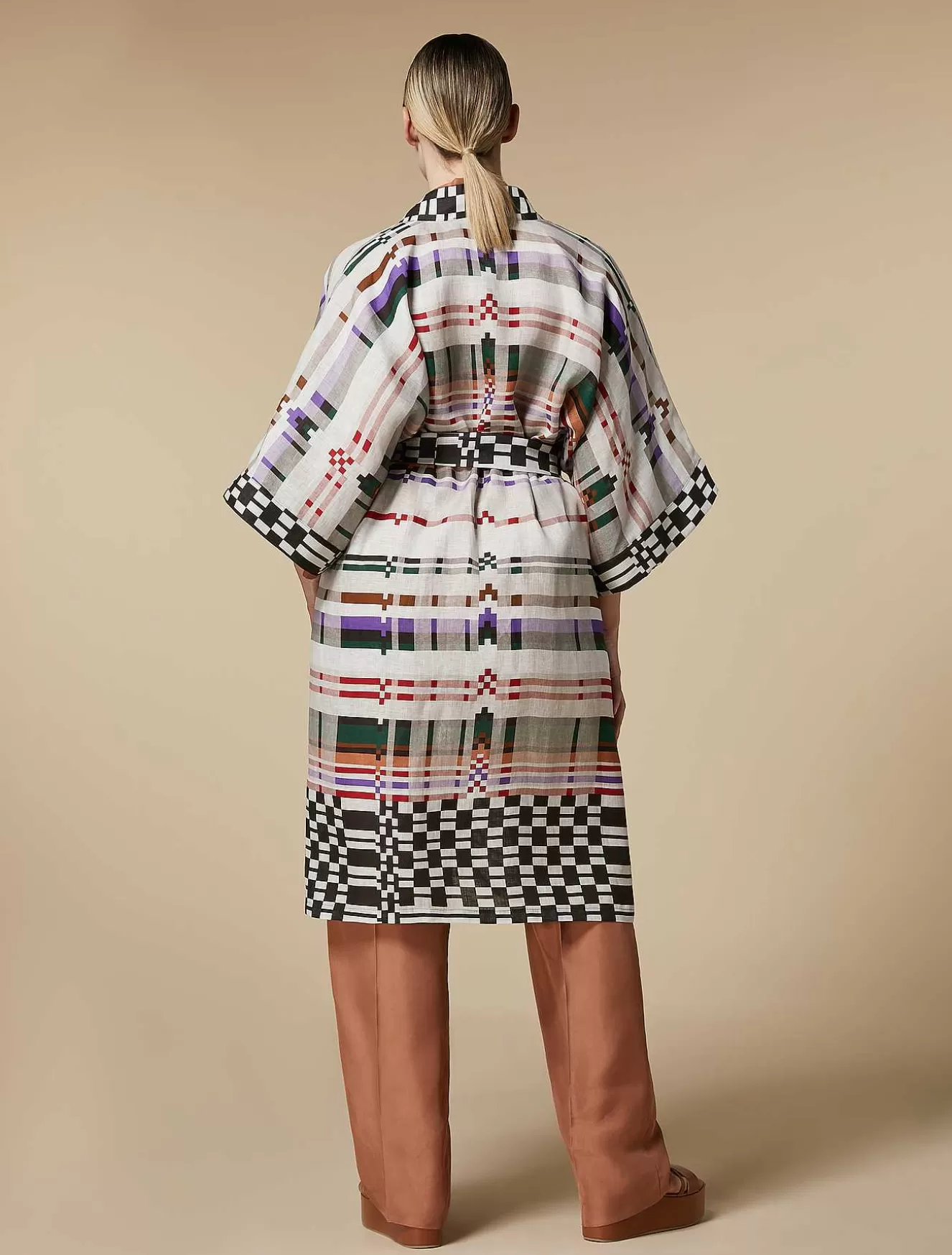 Linen Kimono-Style Tunic-Marina Rinaldi Flash Sale