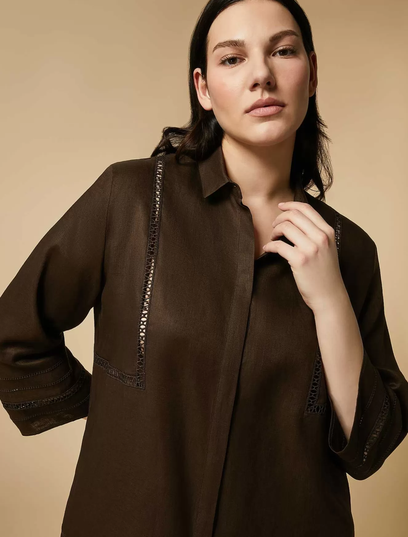 Linen Shirt-Marina Rinaldi Cheap