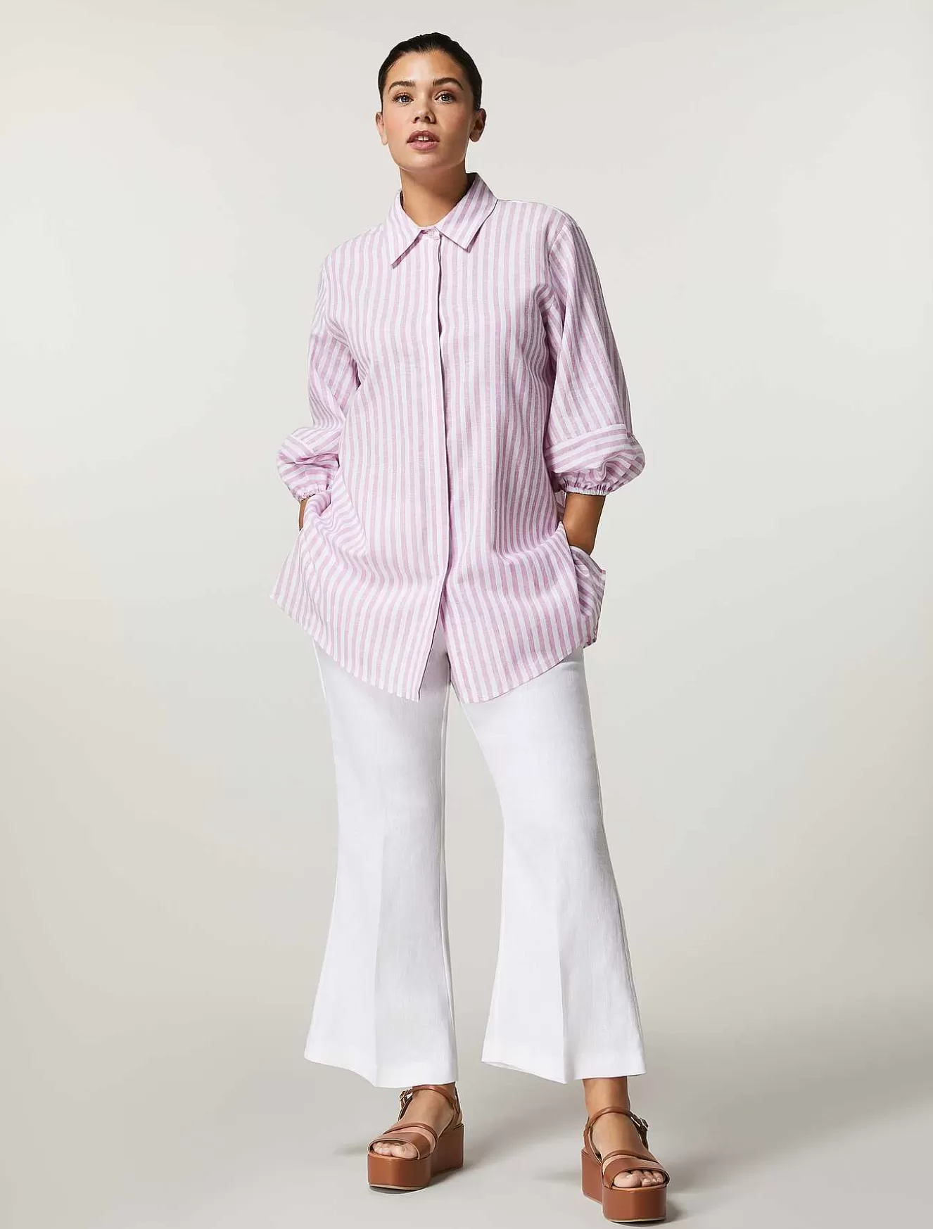 Linen Trousers-Marina Rinaldi Shop
