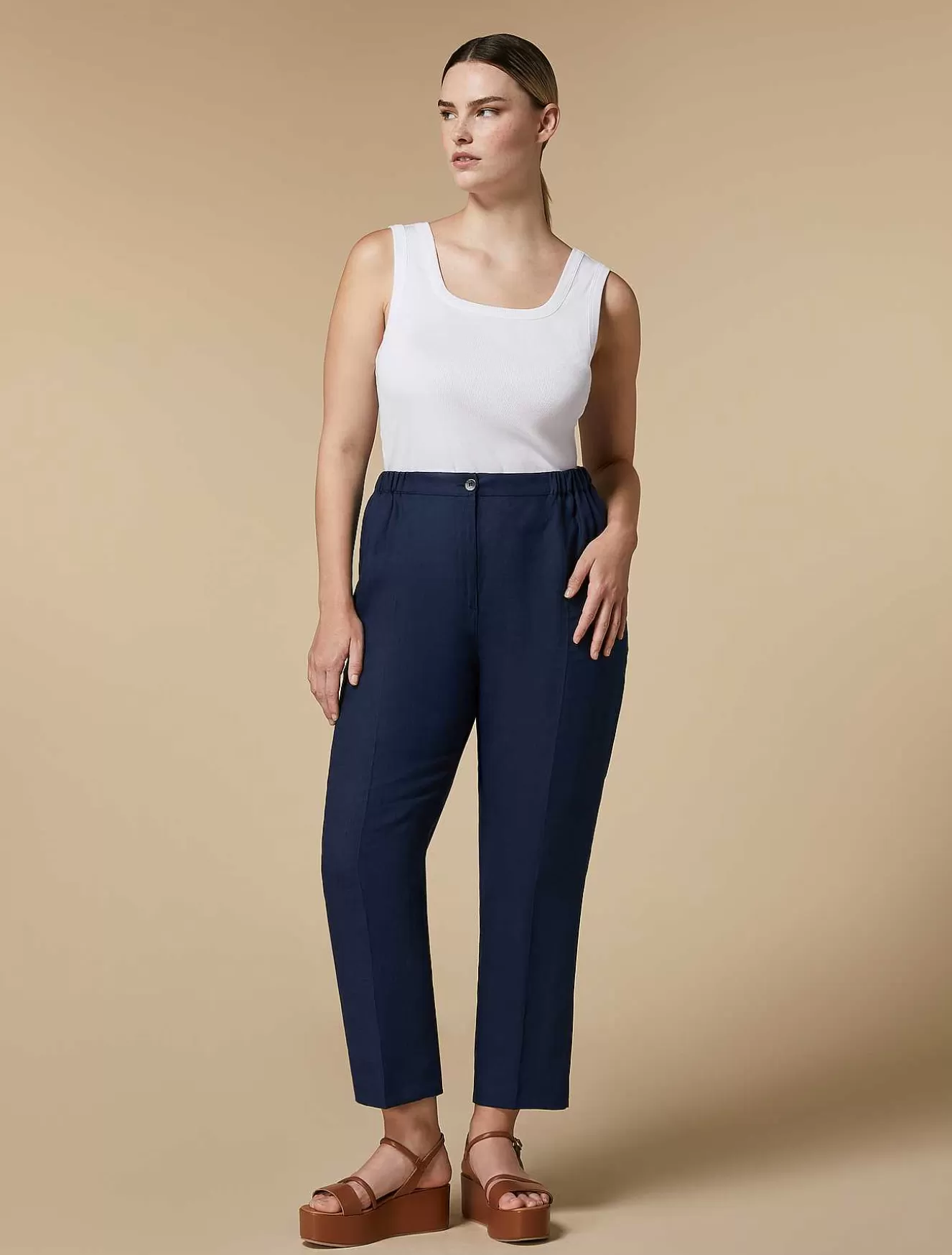 Linen Trousers-Marina Rinaldi Best