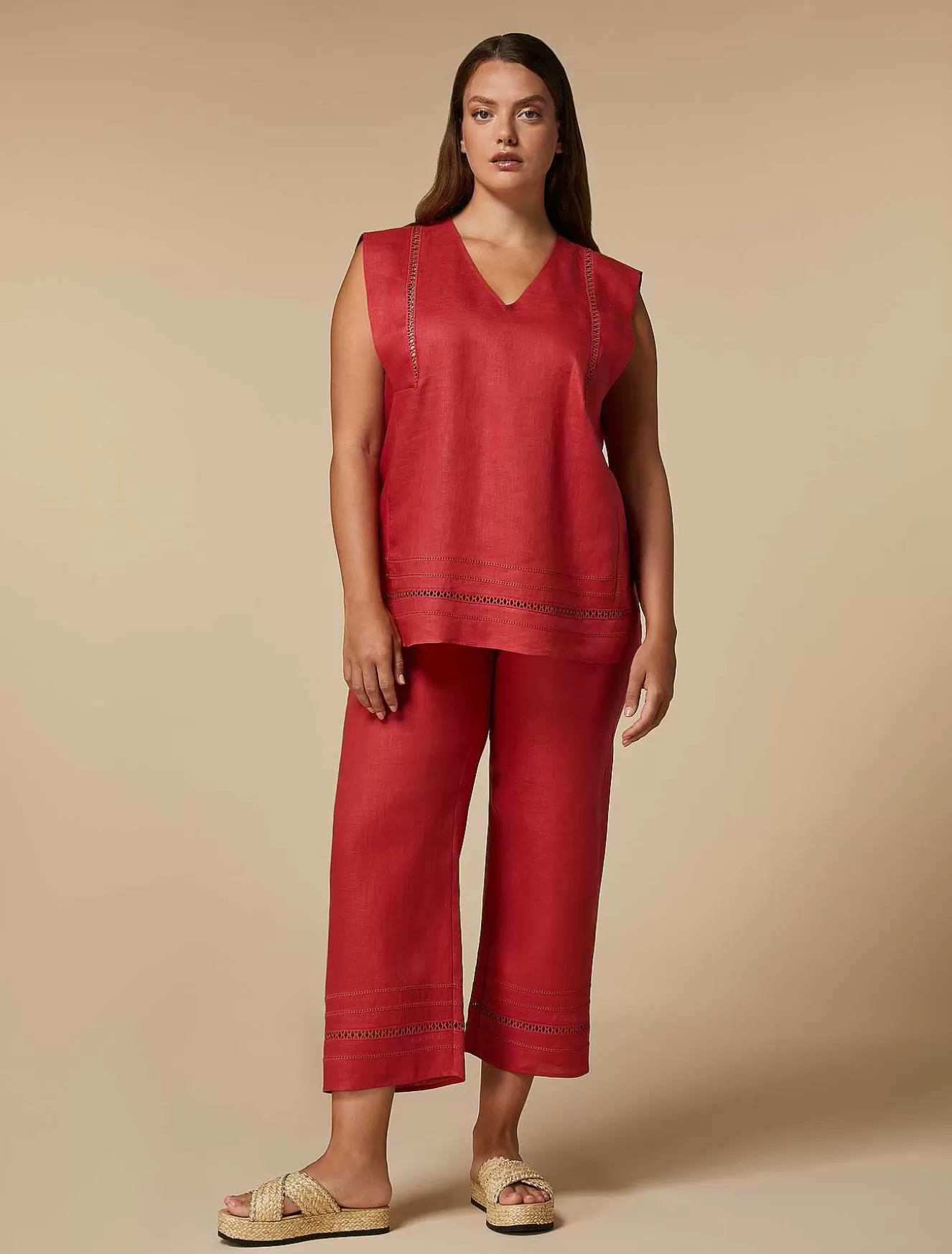 Linen Trousers-Marina Rinaldi Cheap