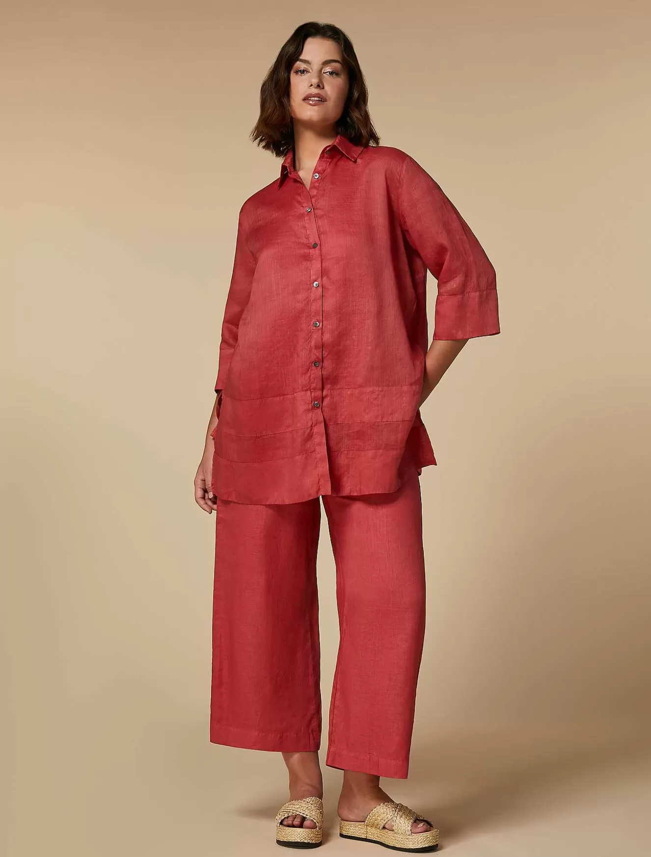 Linen Trousers-Marina Rinaldi Shop