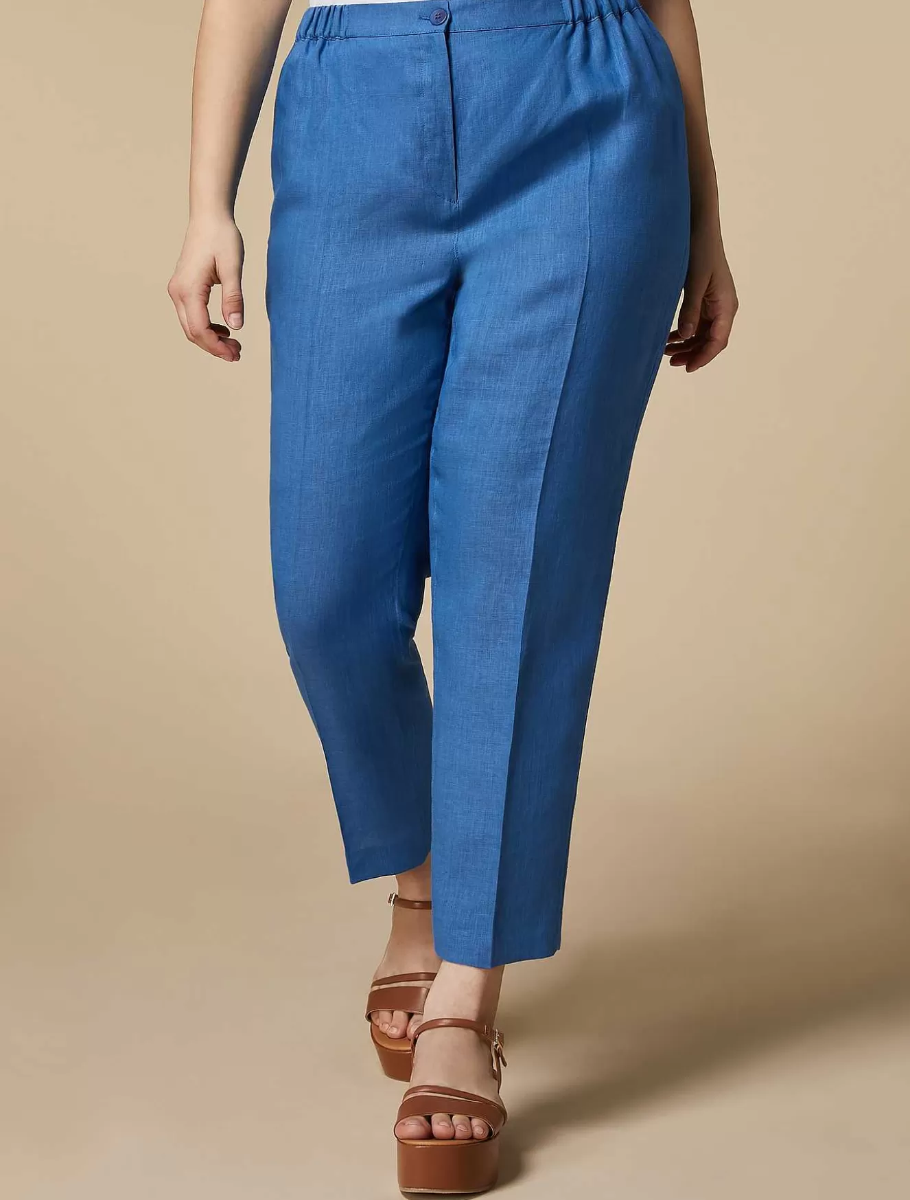 Linen Trousers-Marina Rinaldi Shop