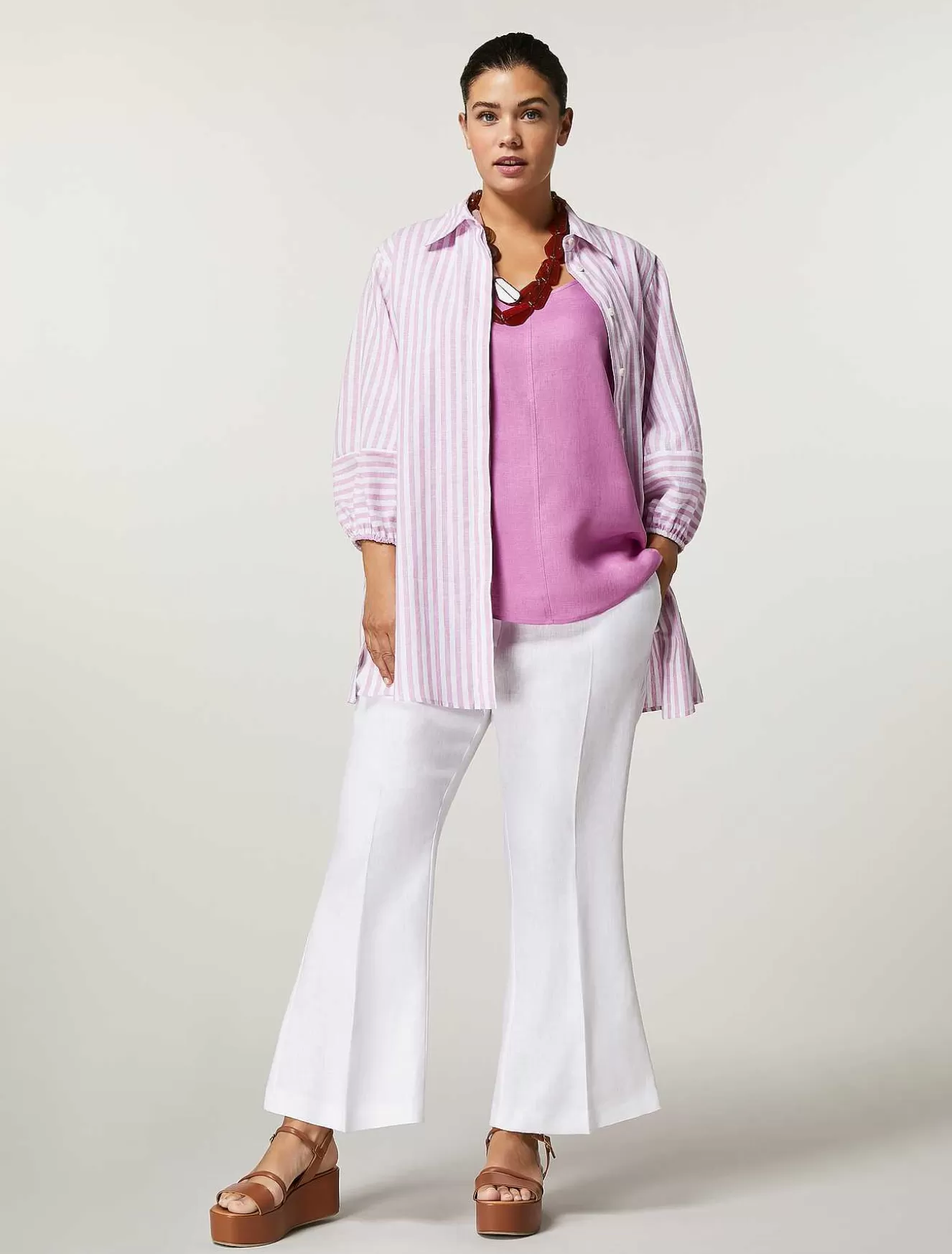 Linen Trousers-Marina Rinaldi Shop