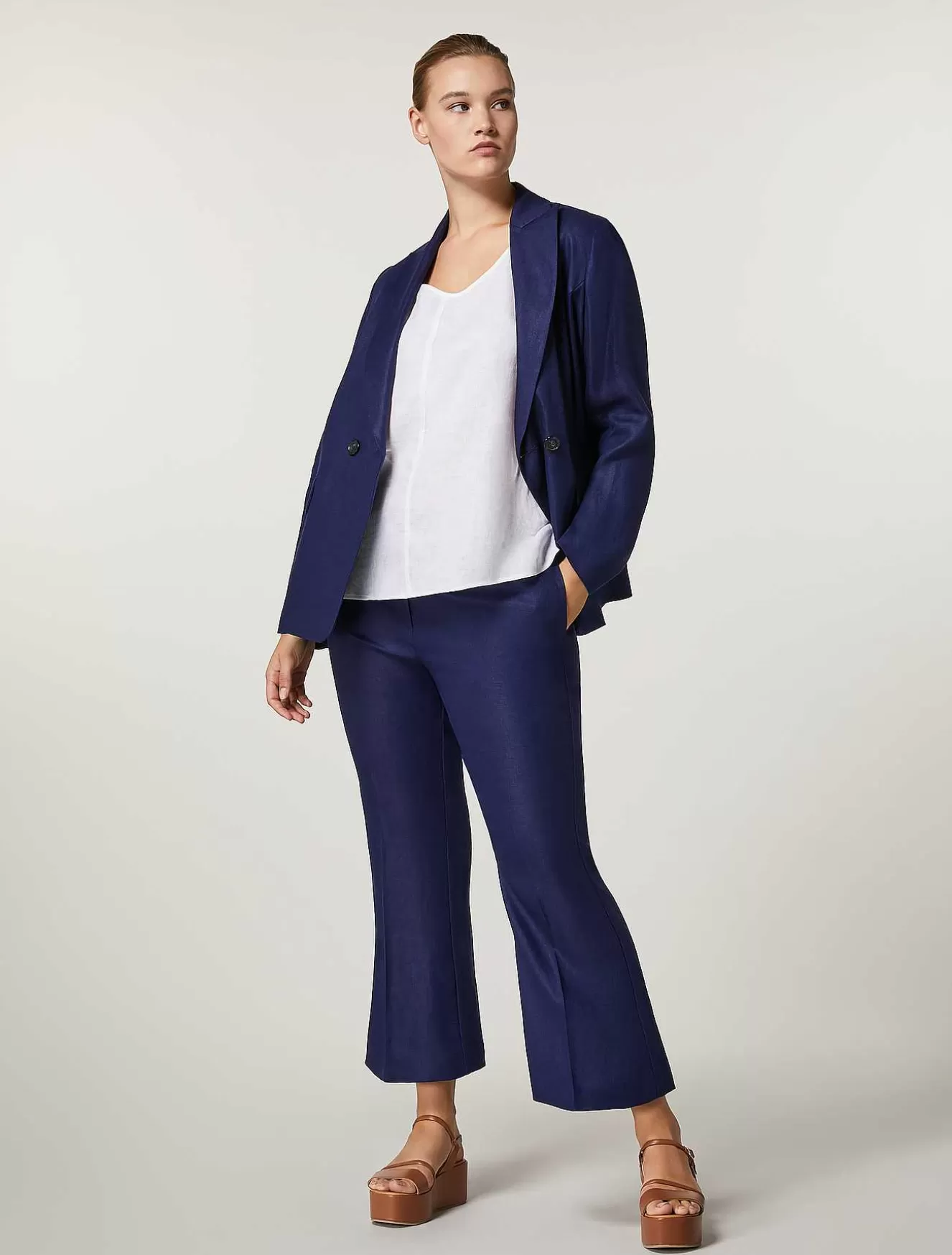 Linen Trousers-Marina Rinaldi Fashion
