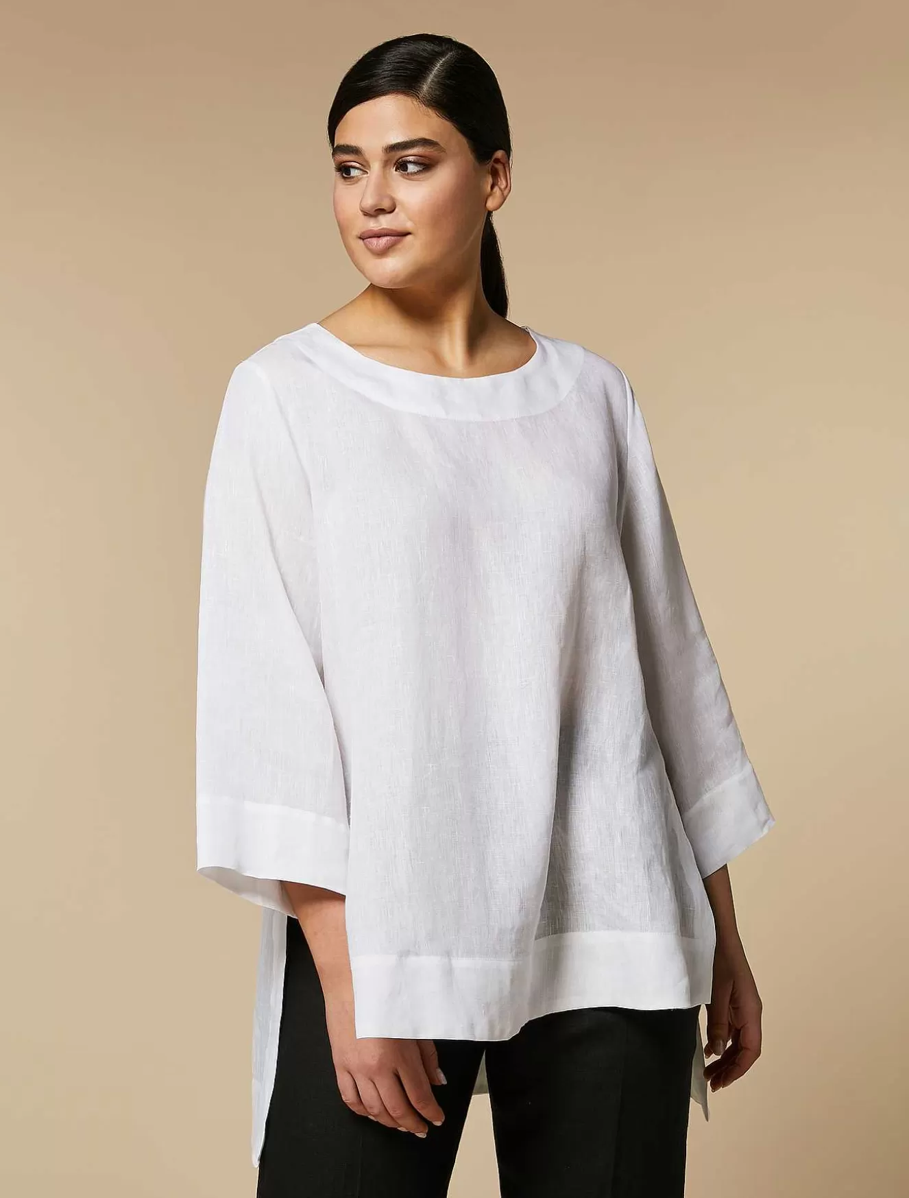 Linen Tunic-Marina Rinaldi Fashion
