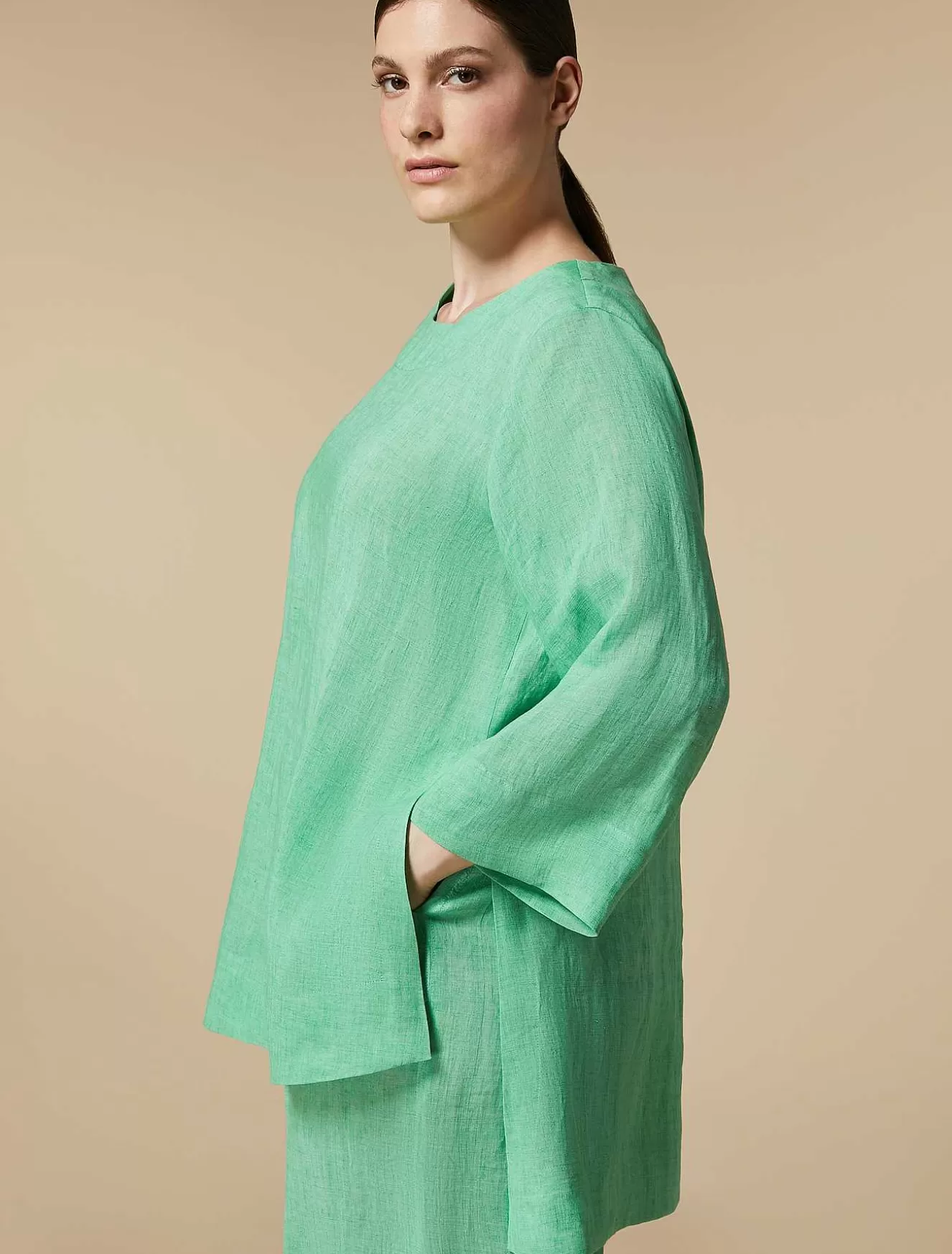 Linen Tunic-Marina Rinaldi Discount