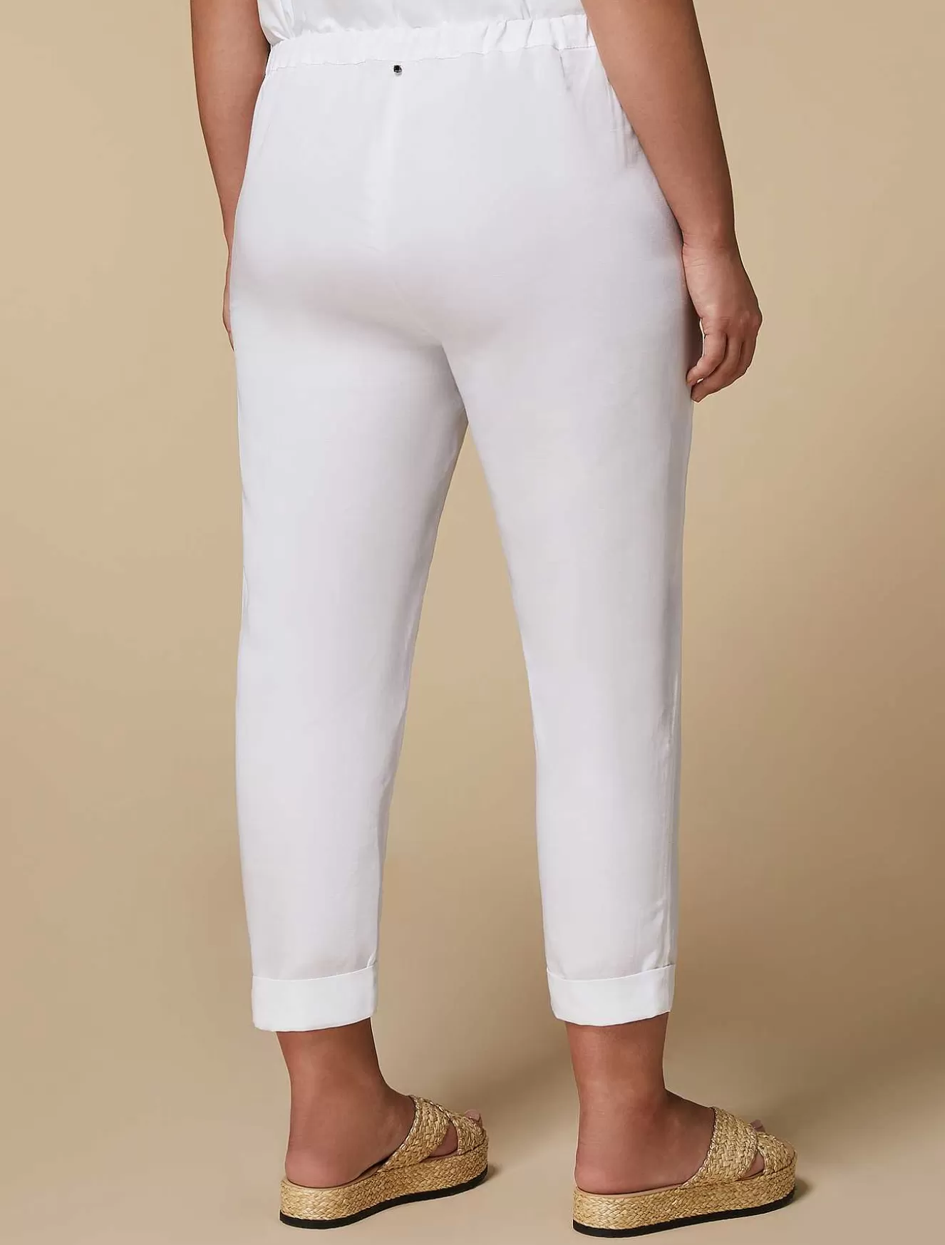 Linen-Blend Joggers-Marina Rinaldi Cheap